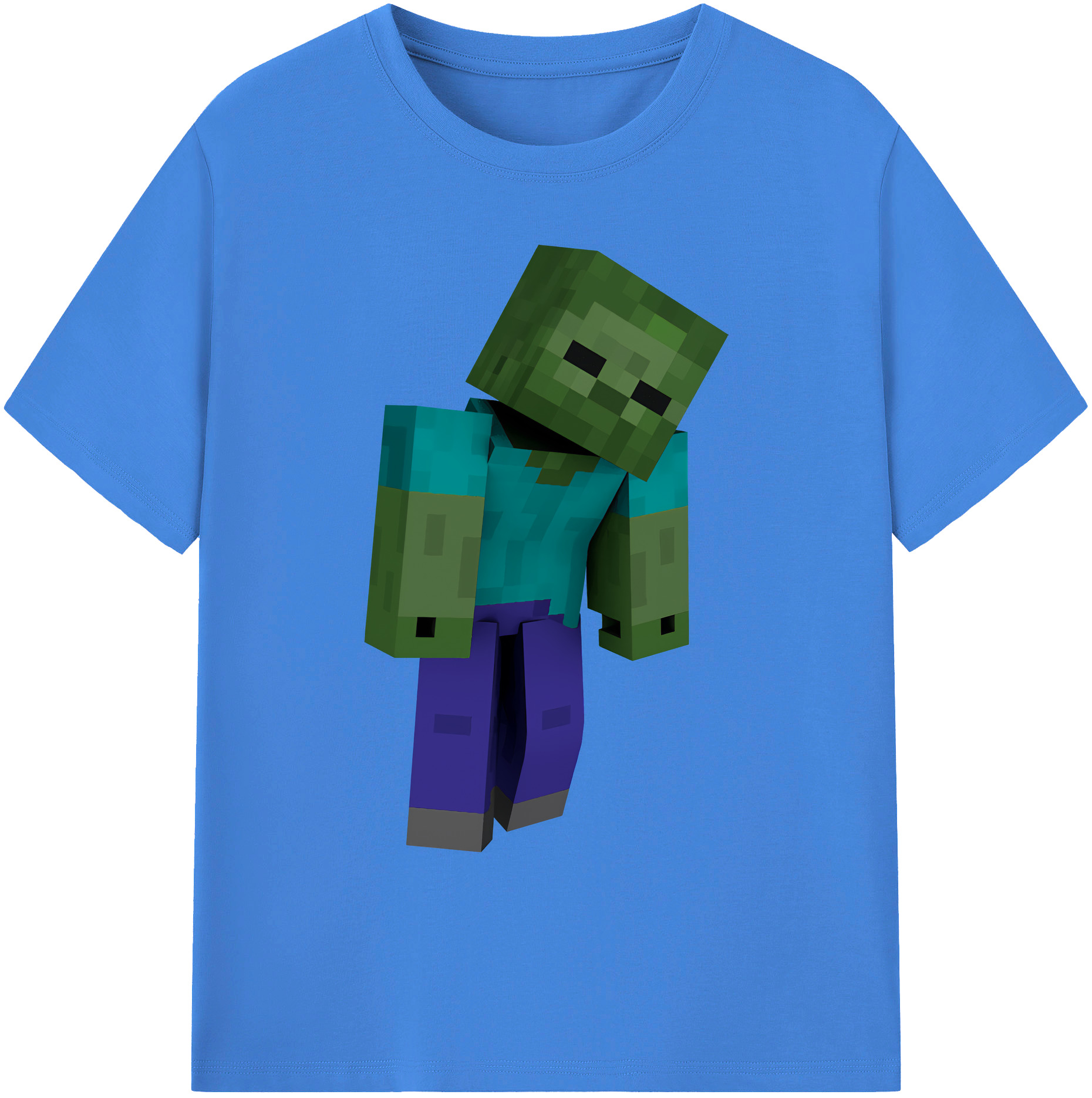 （画像用） マインクラフト ブロックの世界 Minecraft MC Block world 綿100％ メンズ半袖Tシャツ｜肌触りやわらか＆通気性