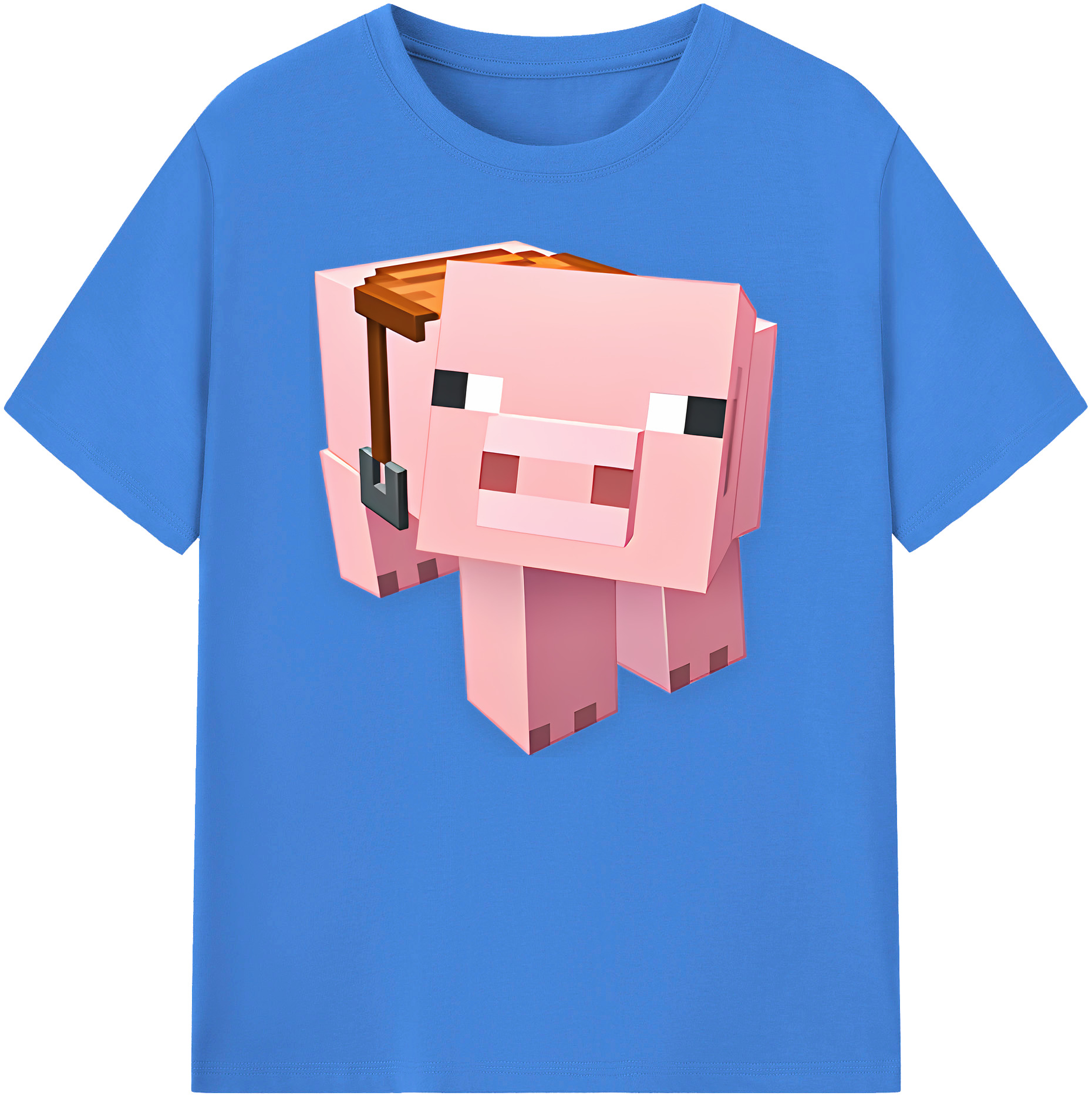 （画像用） マインクラフト ブロックの世界 Minecraft MC Block world 綿100％ メンズ半袖Tシャツ｜肌触りやわらか＆通気性
