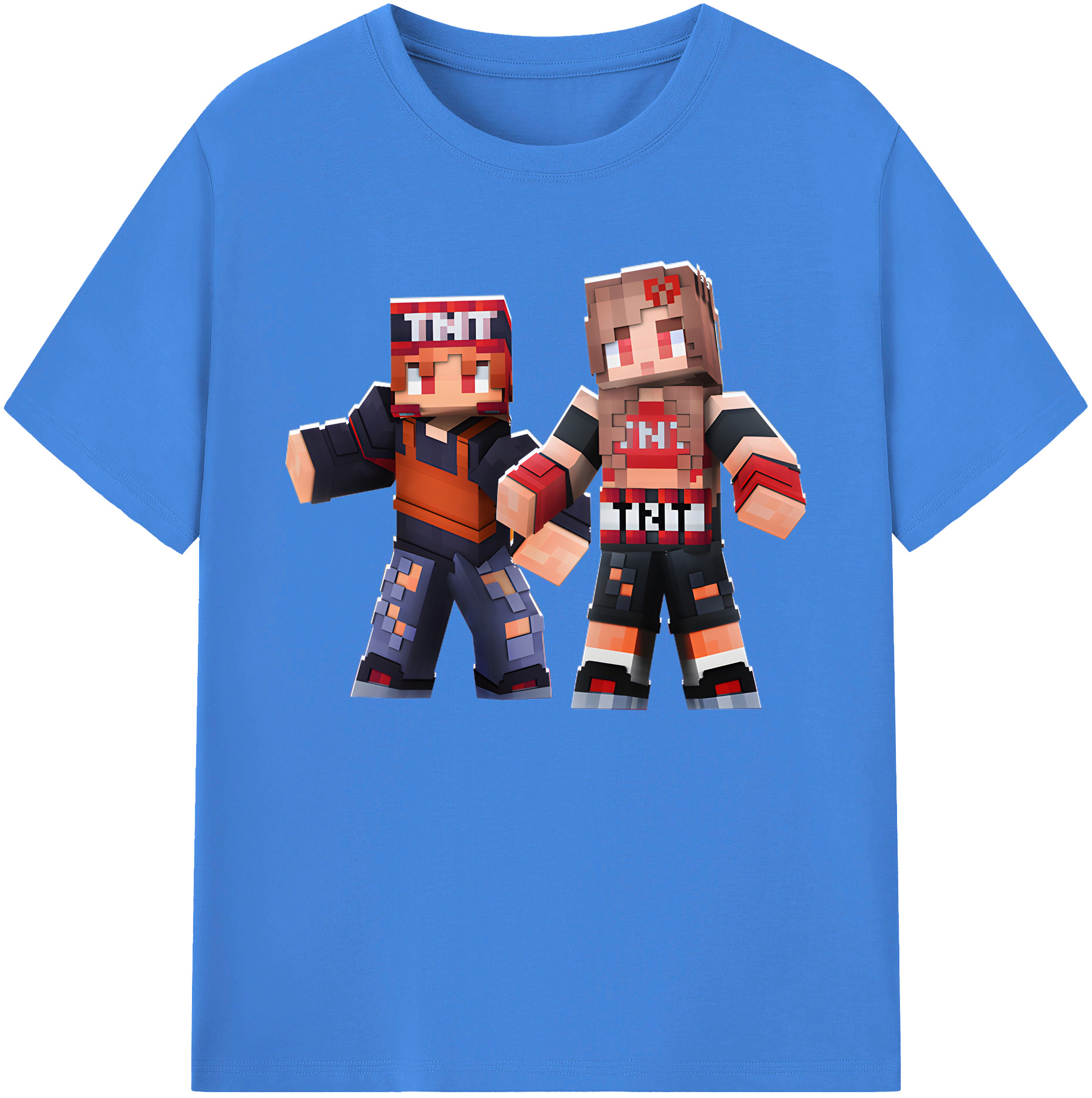 （画像用） マインクラフト ブロックの世界 Minecraft MC Block world 綿100％ メンズ半袖Tシャツ｜肌触りやわらか＆通気性