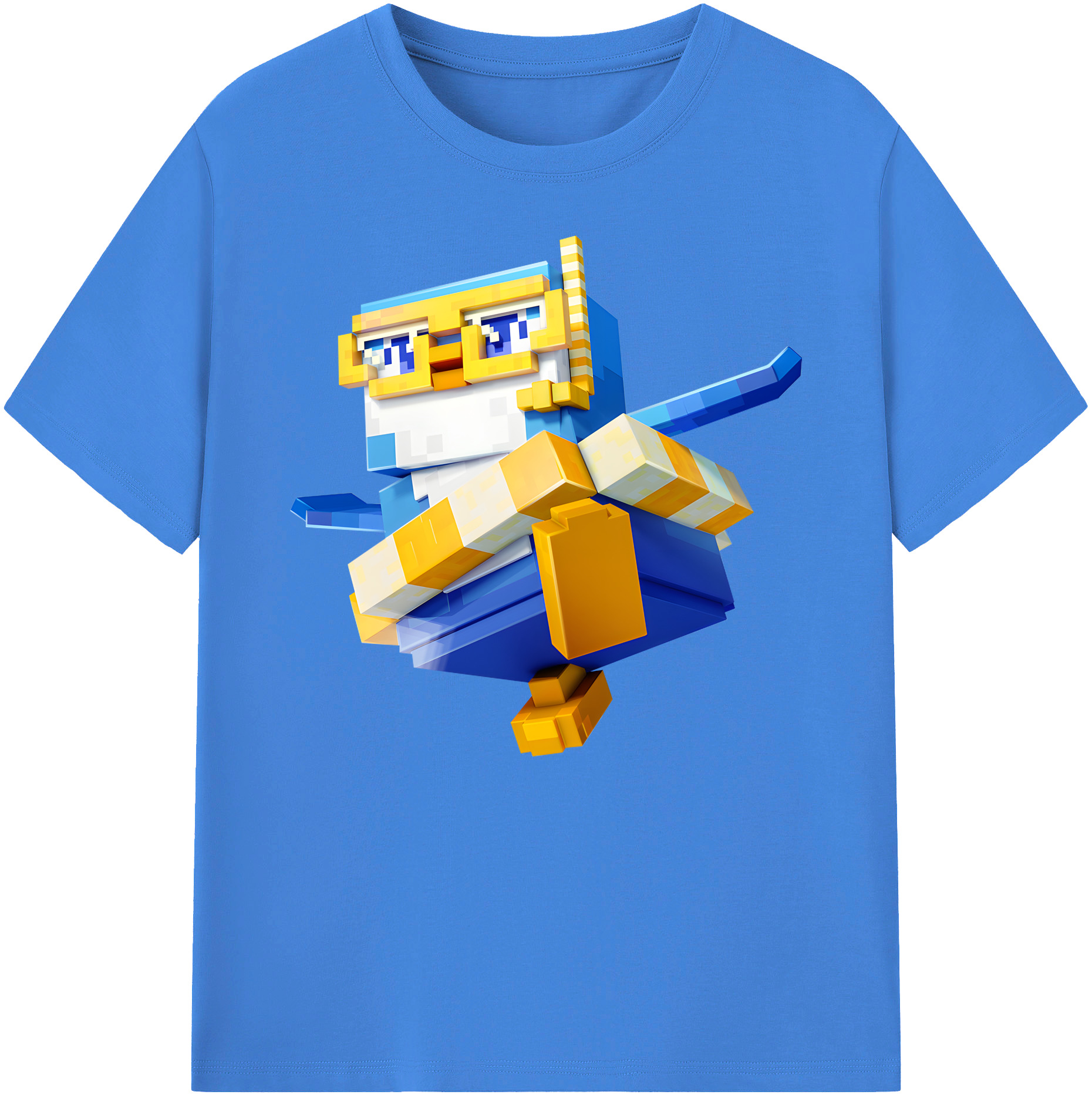 （画像用） マインクラフト ブロックの世界 Minecraft MC Block world 綿100％ メンズ半袖Tシャツ｜肌触りやわらか＆通気性