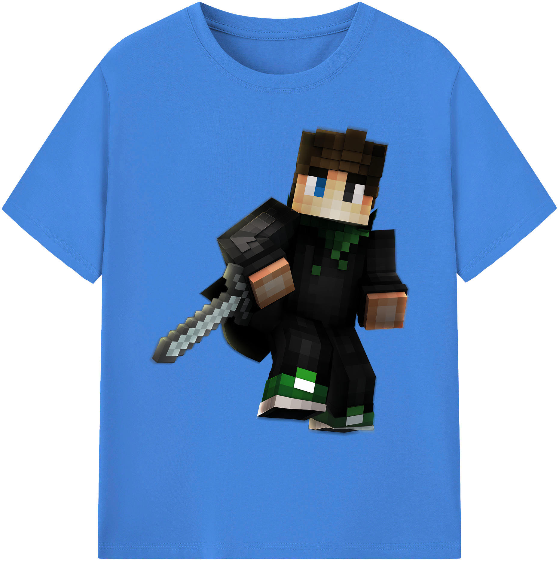 （画像用） マインクラフト ブロックの世界 Minecraft MC Block world 綿100％ メンズ半袖Tシャツ｜肌触りやわらか＆通気性