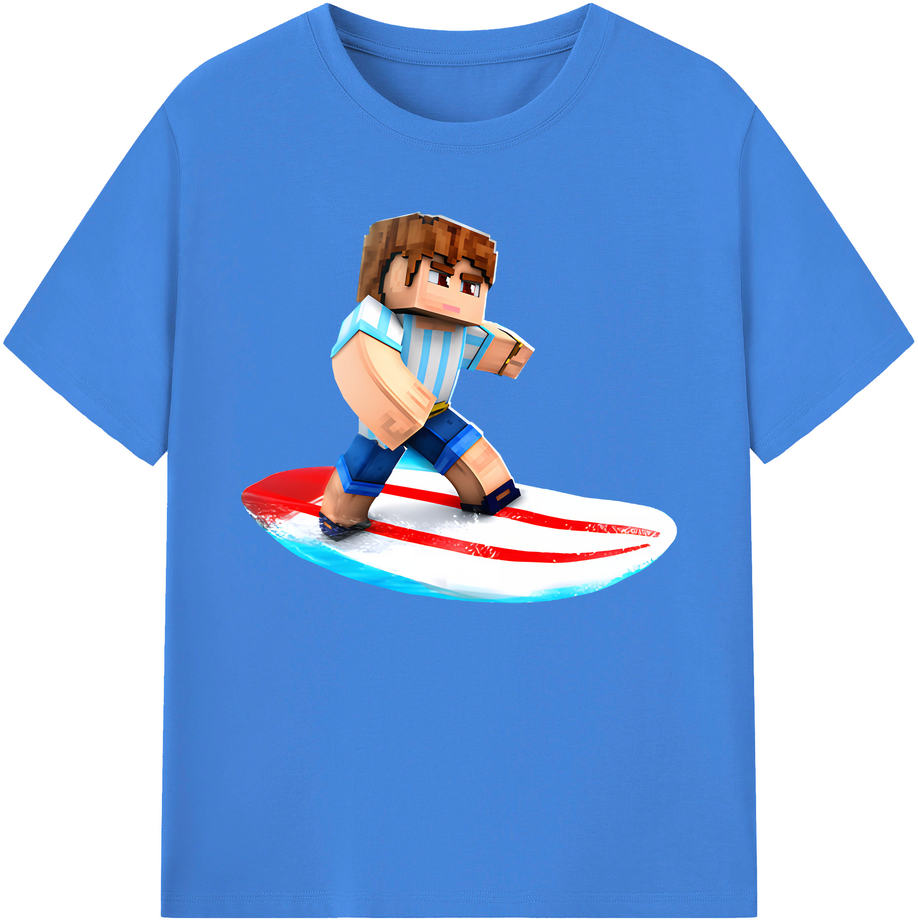 （画像用） マインクラフト ブロックの世界 Minecraft MC Block world 綿100％ メンズ半袖Tシャツ｜肌触りやわらか＆通気性