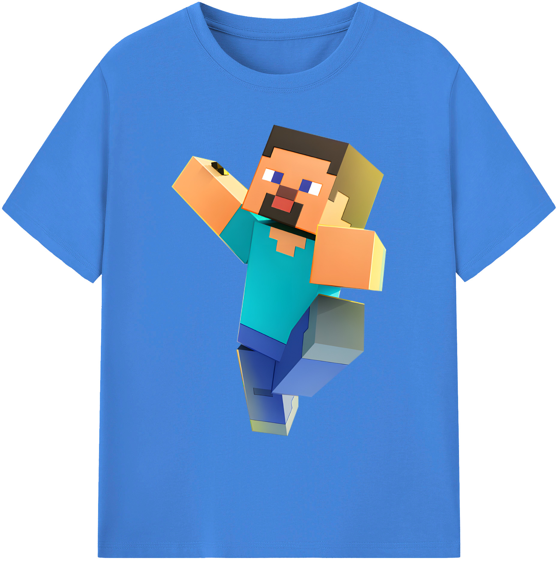 （画像用） マインクラフト ブロックの世界 Minecraft MC Block world 綿100％ メンズ半袖Tシャツ｜肌触りやわらか＆通気性