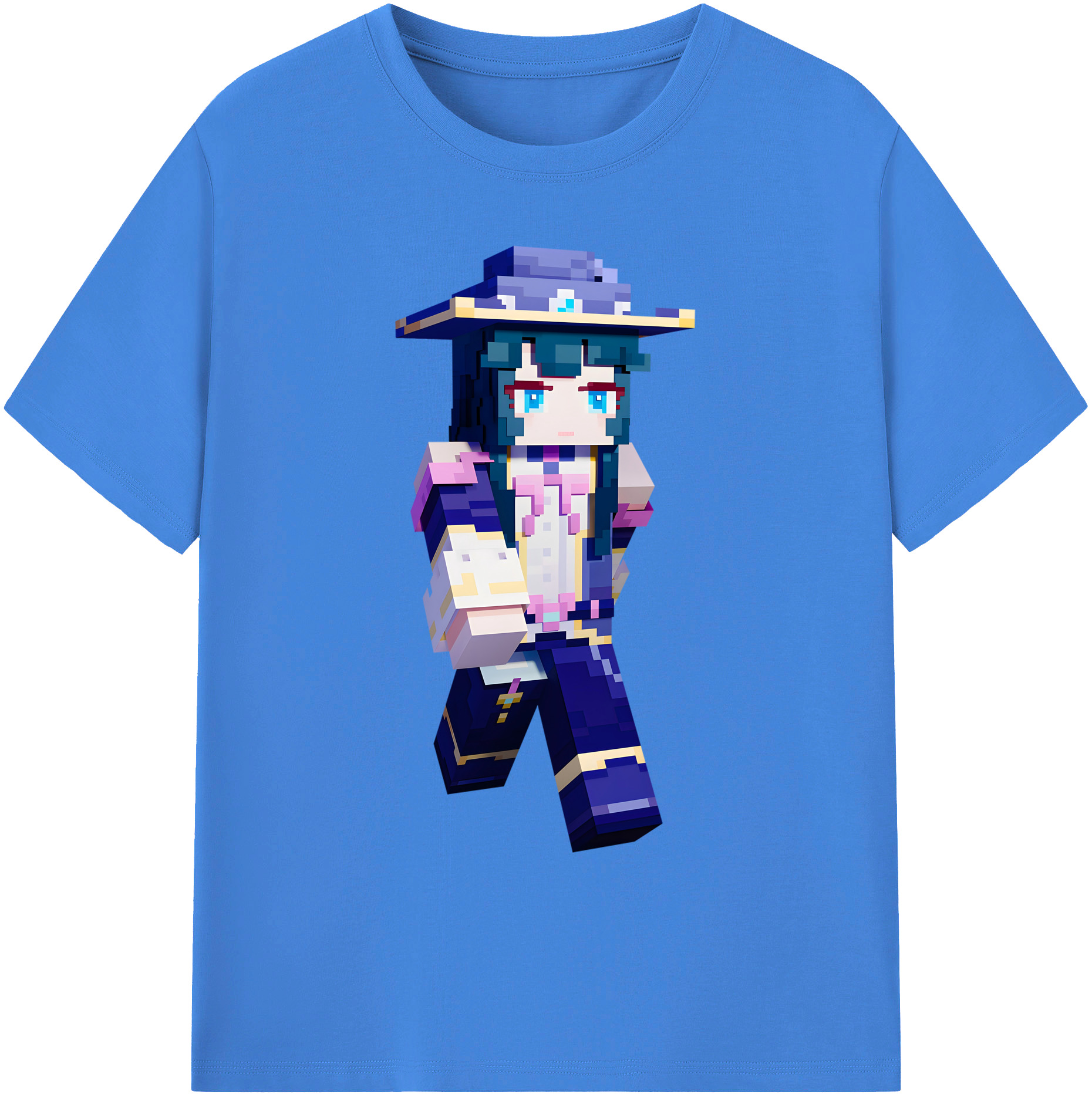 （画像用） マインクラフト ブロックの世界 Minecraft MC Block world 綿100％ メンズ半袖Tシャツ｜肌触りやわらか＆通気性