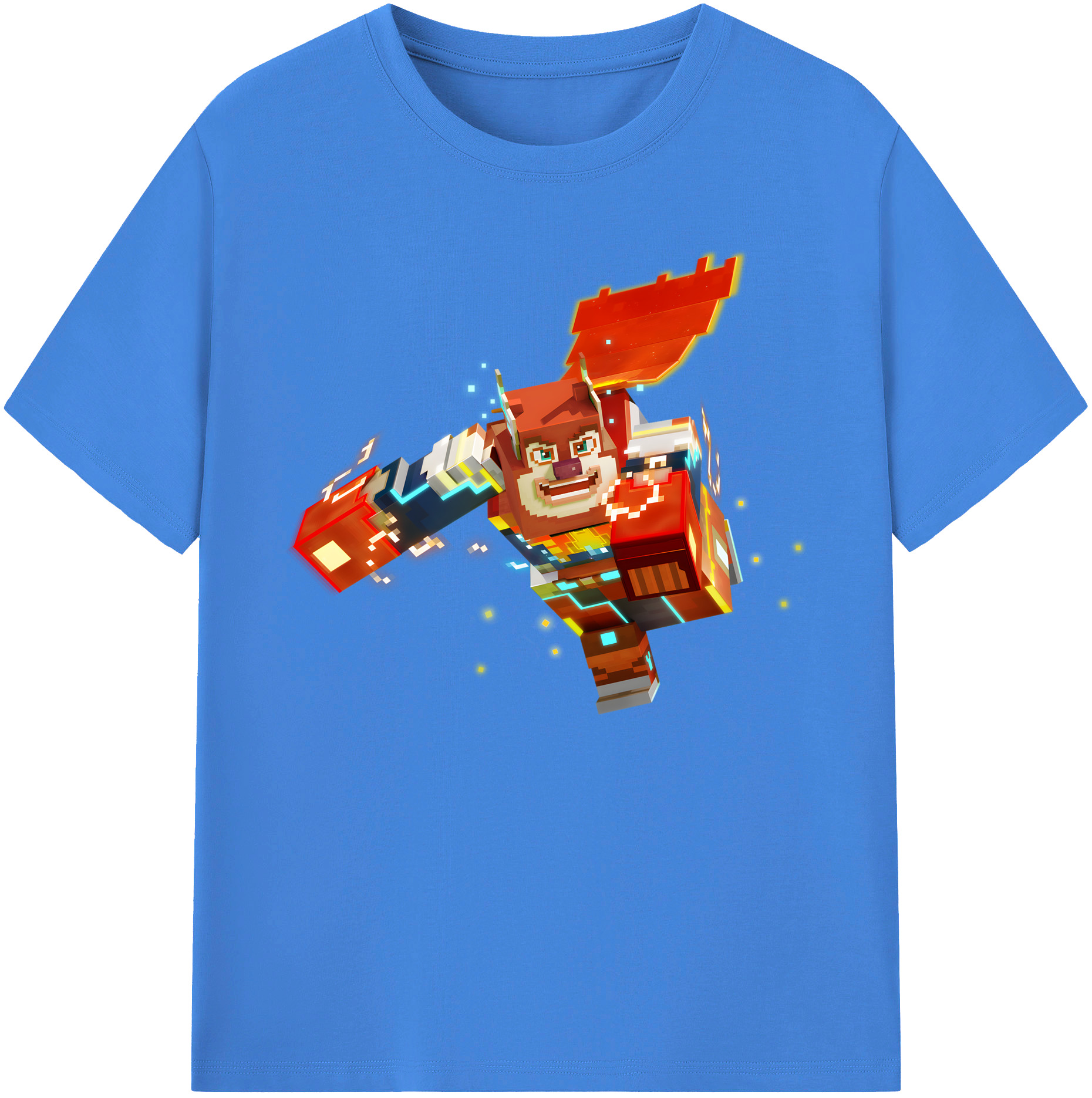 （画像用） マインクラフト ブロックの世界 Minecraft MC Block world 綿100％ メンズ半袖Tシャツ｜肌触りやわらか＆通気性