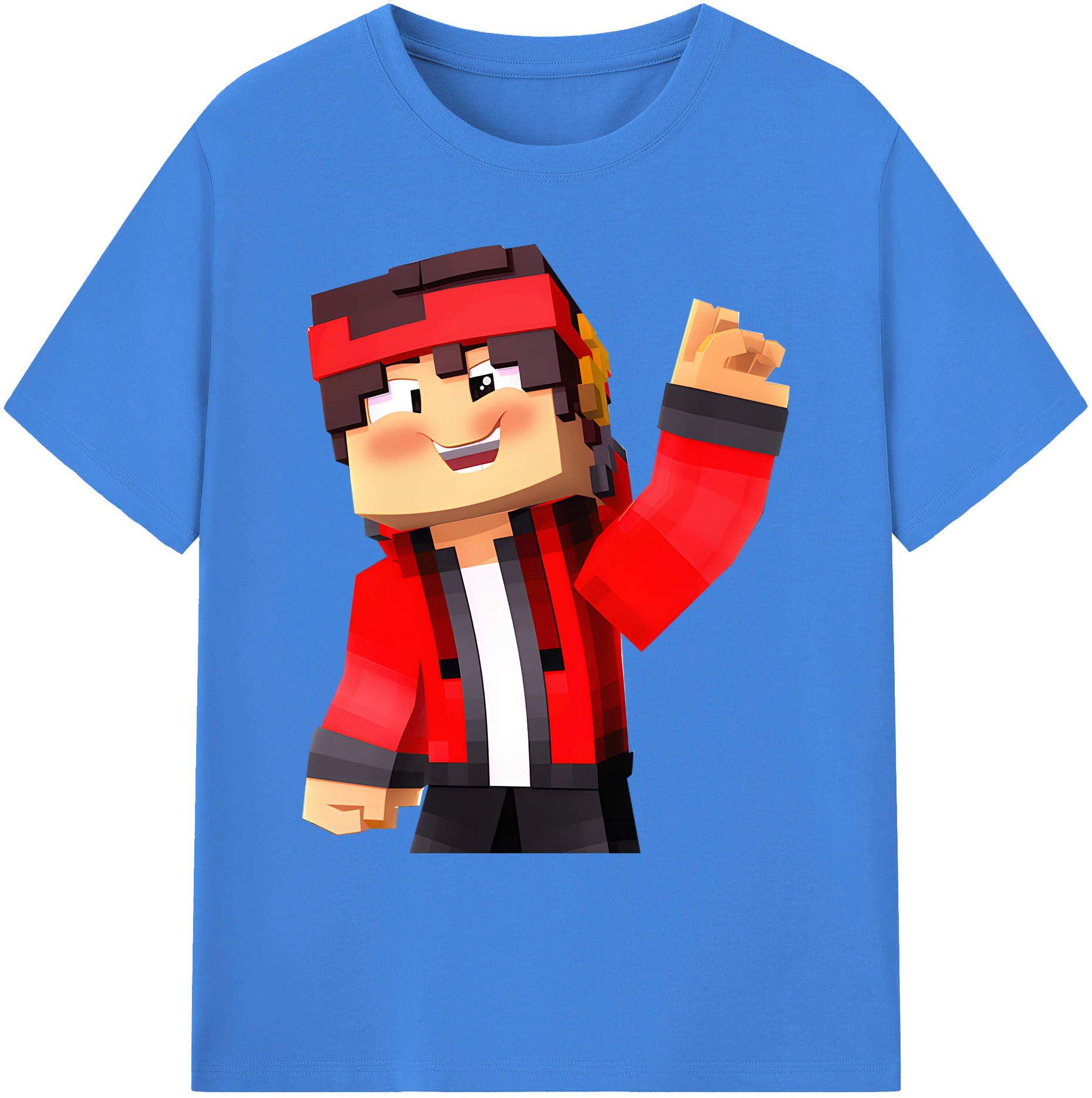 （画像用） マインクラフト ブロックの世界 Minecraft MC Block world 綿100％ メンズ半袖Tシャツ｜肌触りやわらか＆通気性