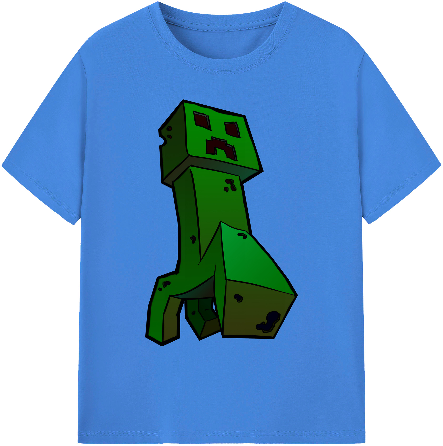 （画像用） マインクラフト ブロックの世界 Minecraft MC Block world 綿100％ メンズ半袖Tシャツ｜肌触りやわらか＆通気性