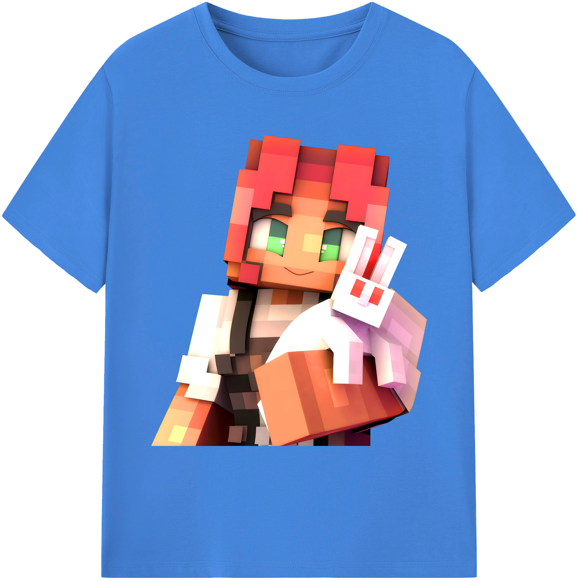 （画像用） マインクラフト ブロックの世界 Minecraft MC Block world 綿100％ メンズ半袖Tシャツ｜肌触りやわらか＆通気性