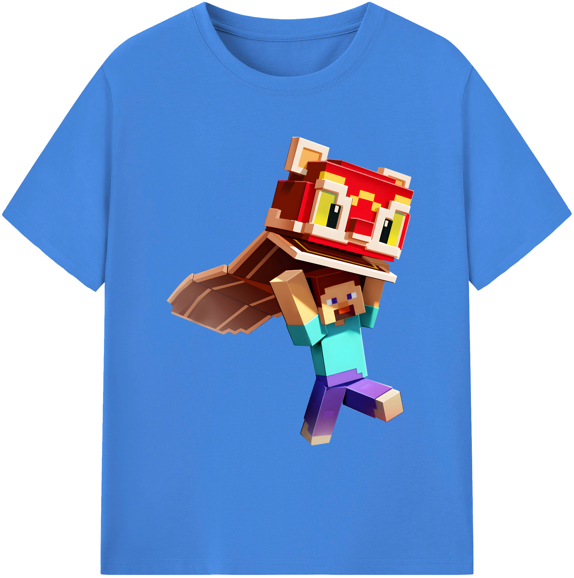 （画像用） マインクラフト ブロックの世界 Minecraft MC Block world 綿100％ メンズ半袖Tシャツ｜肌触りやわらか＆通気性