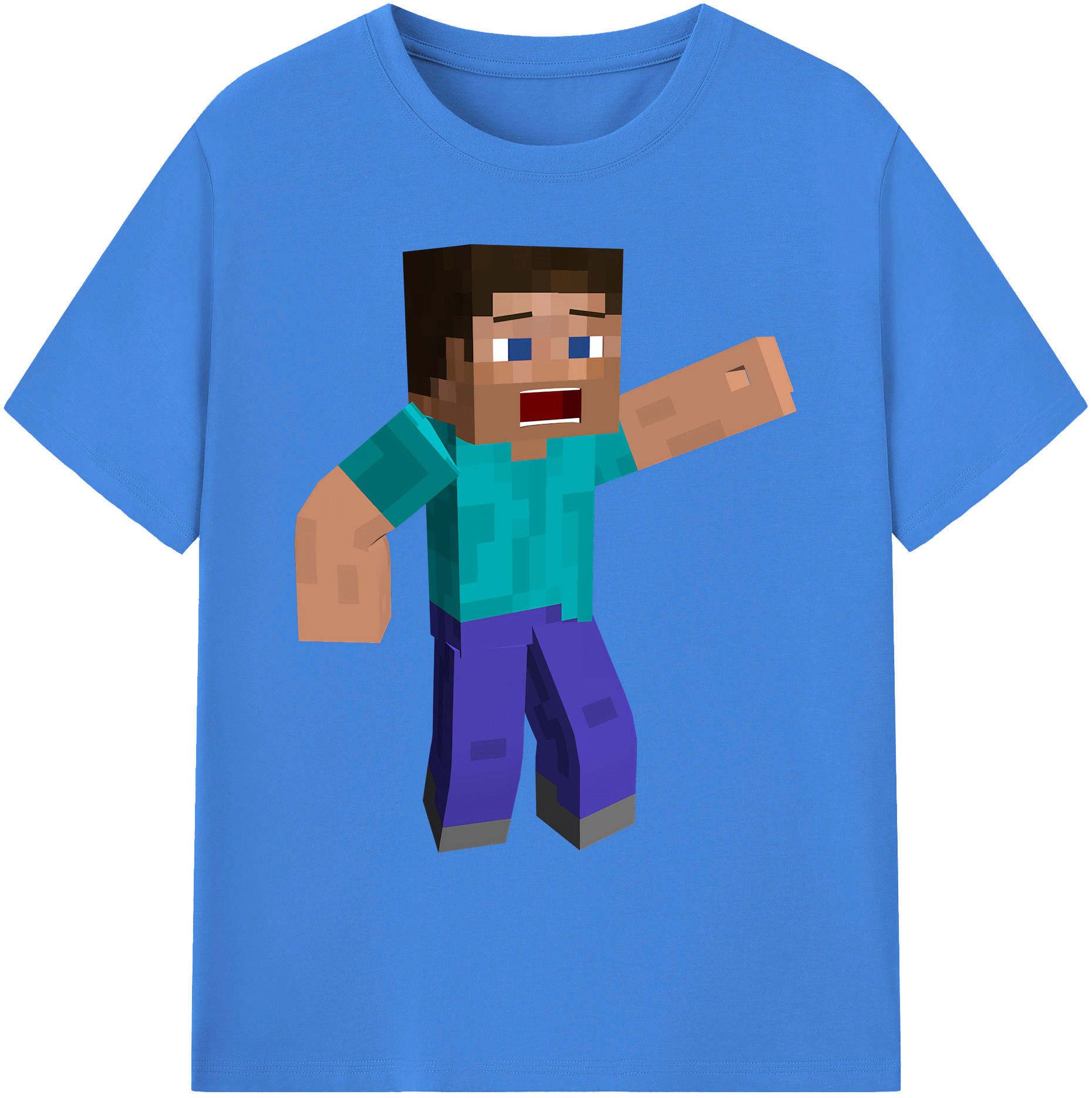 （画像用） マインクラフト ブロックの世界 Minecraft MC Block world 綿100％ メンズ半袖Tシャツ｜肌触りやわらか＆通気性