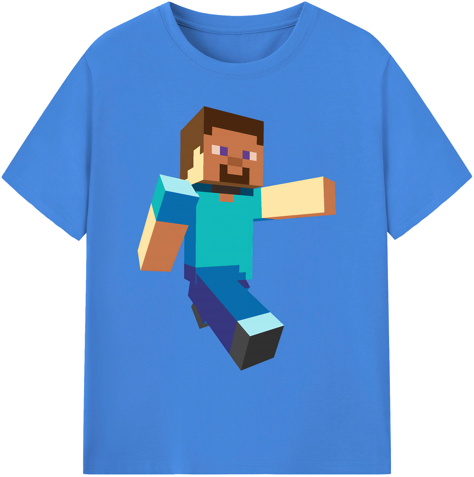 （画像用） マインクラフト ブロックの世界 Minecraft MC Block world 綿100％ メンズ半袖Tシャツ｜肌触りやわらか＆通気性