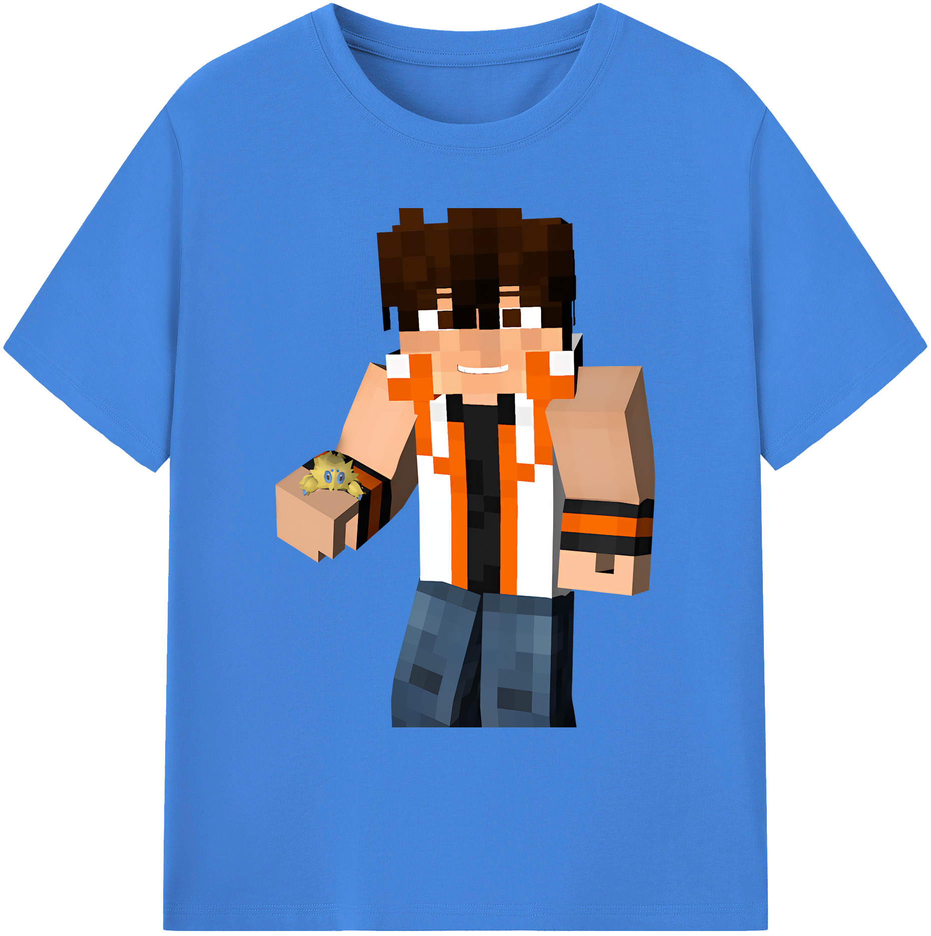 （画像用） マインクラフト ブロックの世界 Minecraft MC Block world 綿100％ メンズ半袖Tシャツ｜肌触りやわらか＆通気性