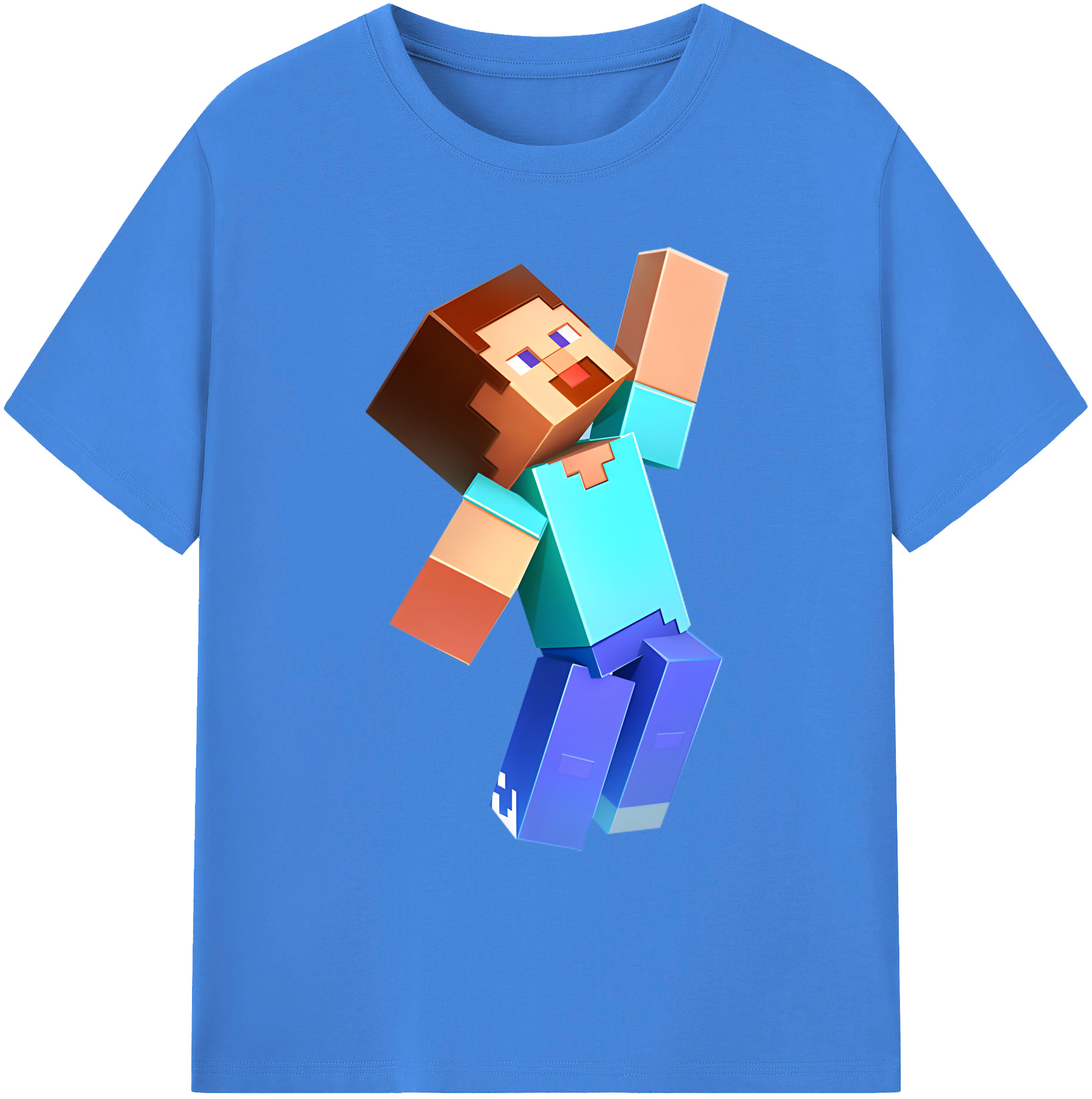 （画像用） マインクラフト ブロックの世界 Minecraft MC Block world 綿100％ メンズ半袖Tシャツ｜肌触りやわらか＆通気性