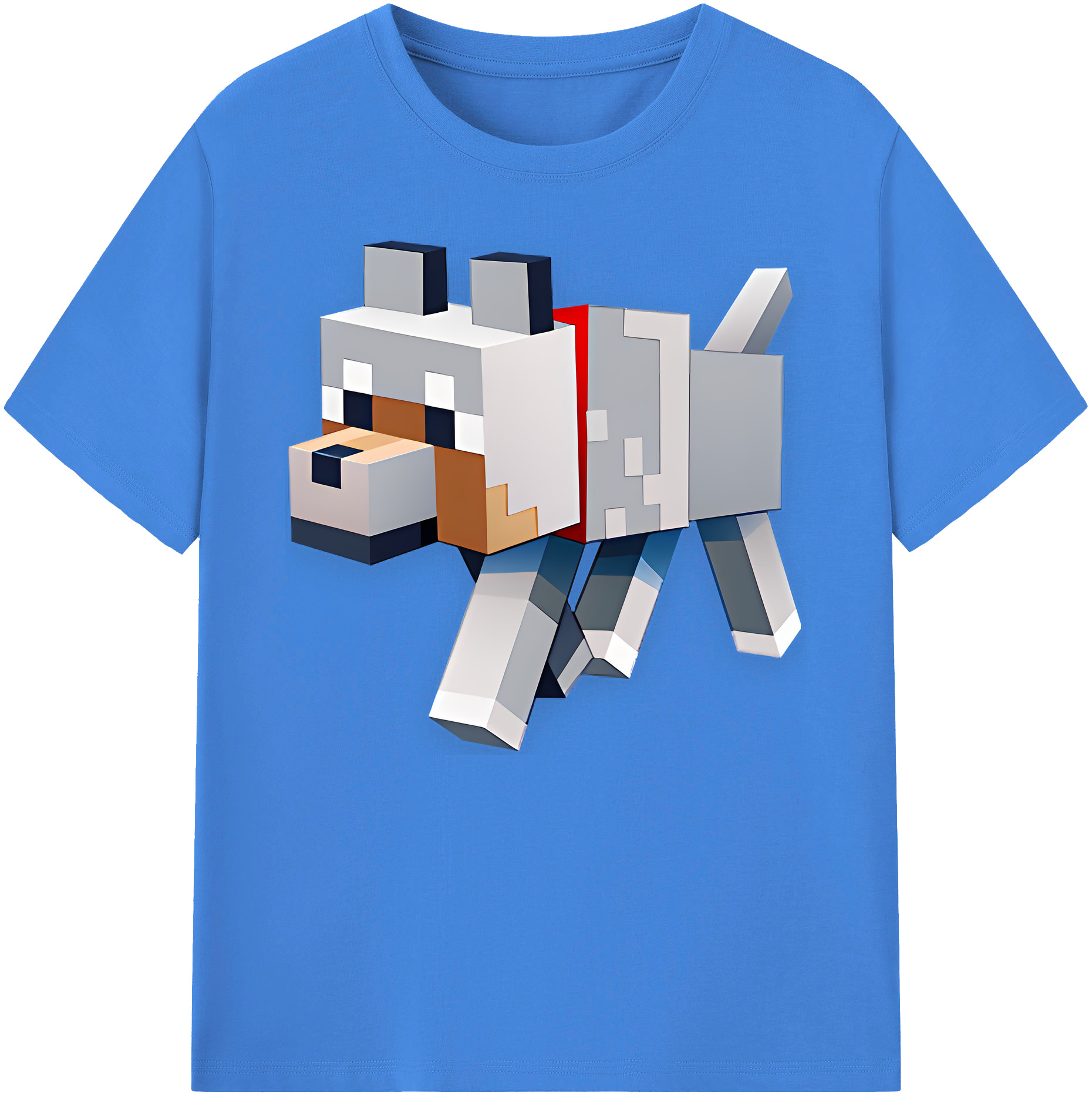 （画像用） マインクラフト ブロックの世界 Minecraft MC Block world 綿100％ メンズ半袖Tシャツ｜肌触りやわらか＆通気性