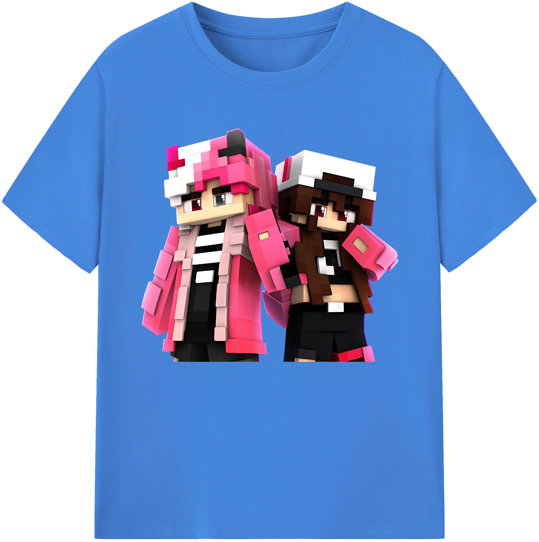 （画像用） マインクラフト ブロックの世界 Minecraft MC Block world 綿100％ メンズ半袖Tシャツ｜肌触りやわらか＆通気性