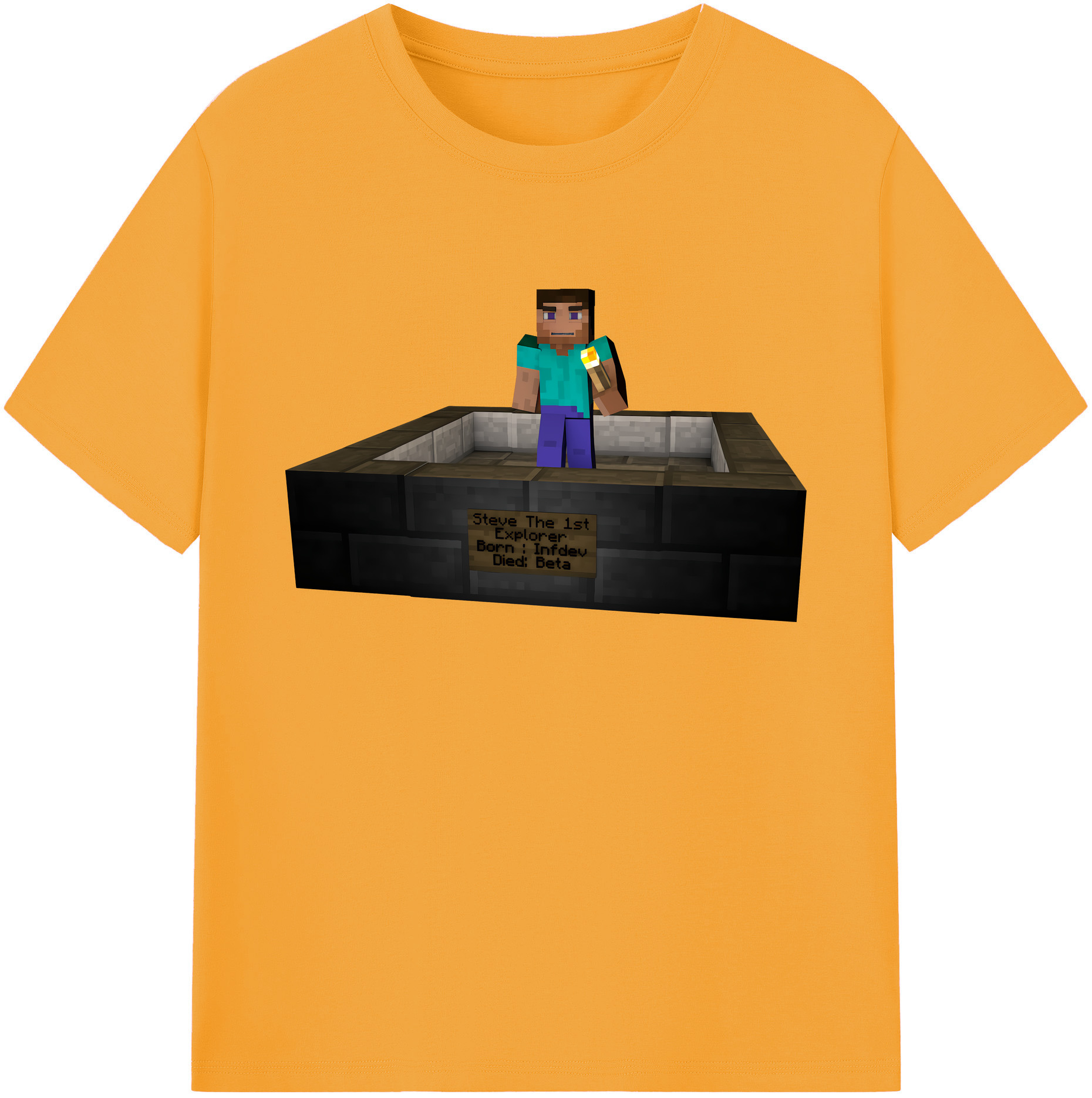 （画像用） マインクラフト ブロックの世界 Minecraft MC Block world 綿100％ メンズ半袖Tシャツ｜肌触りやわらか＆通気性