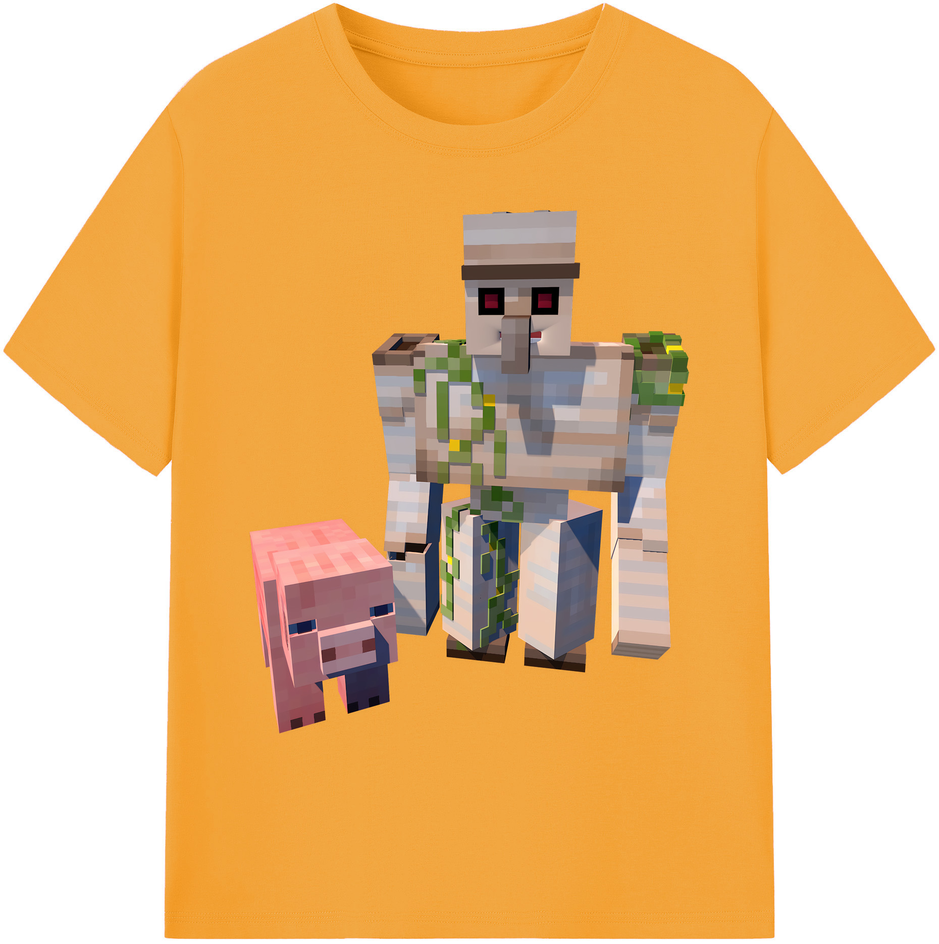 （画像用） マインクラフト ブロックの世界 Minecraft MC Block world 綿100％ メンズ半袖Tシャツ｜肌触りやわらか＆通気性
