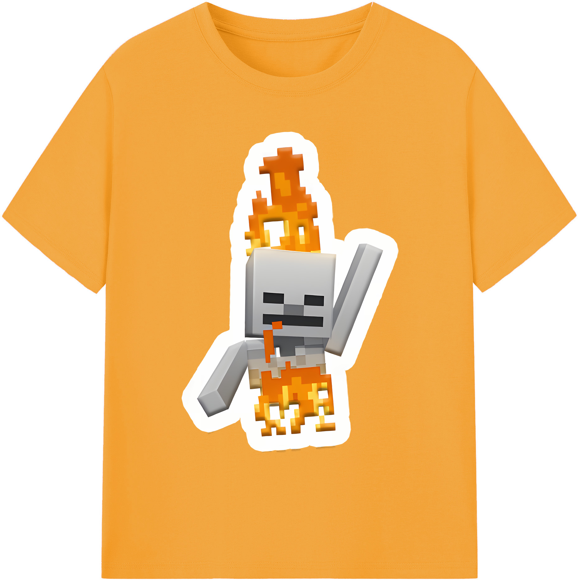 （画像用） マインクラフト ブロックの世界 Minecraft MC Block world 綿100％ メンズ半袖Tシャツ｜肌触りやわらか＆通気性