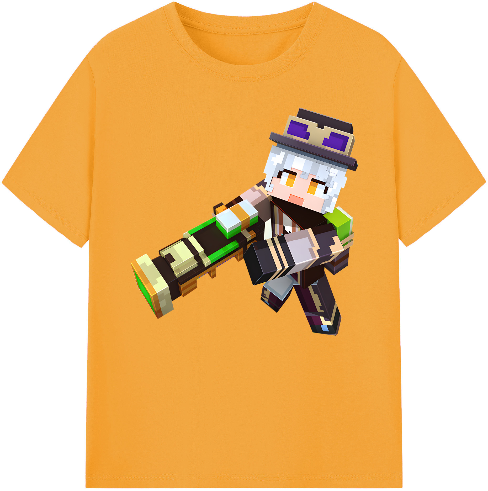 （画像用） マインクラフト ブロックの世界 Minecraft MC Block world 綿100％ メンズ半袖Tシャツ｜肌触りやわらか＆通気性