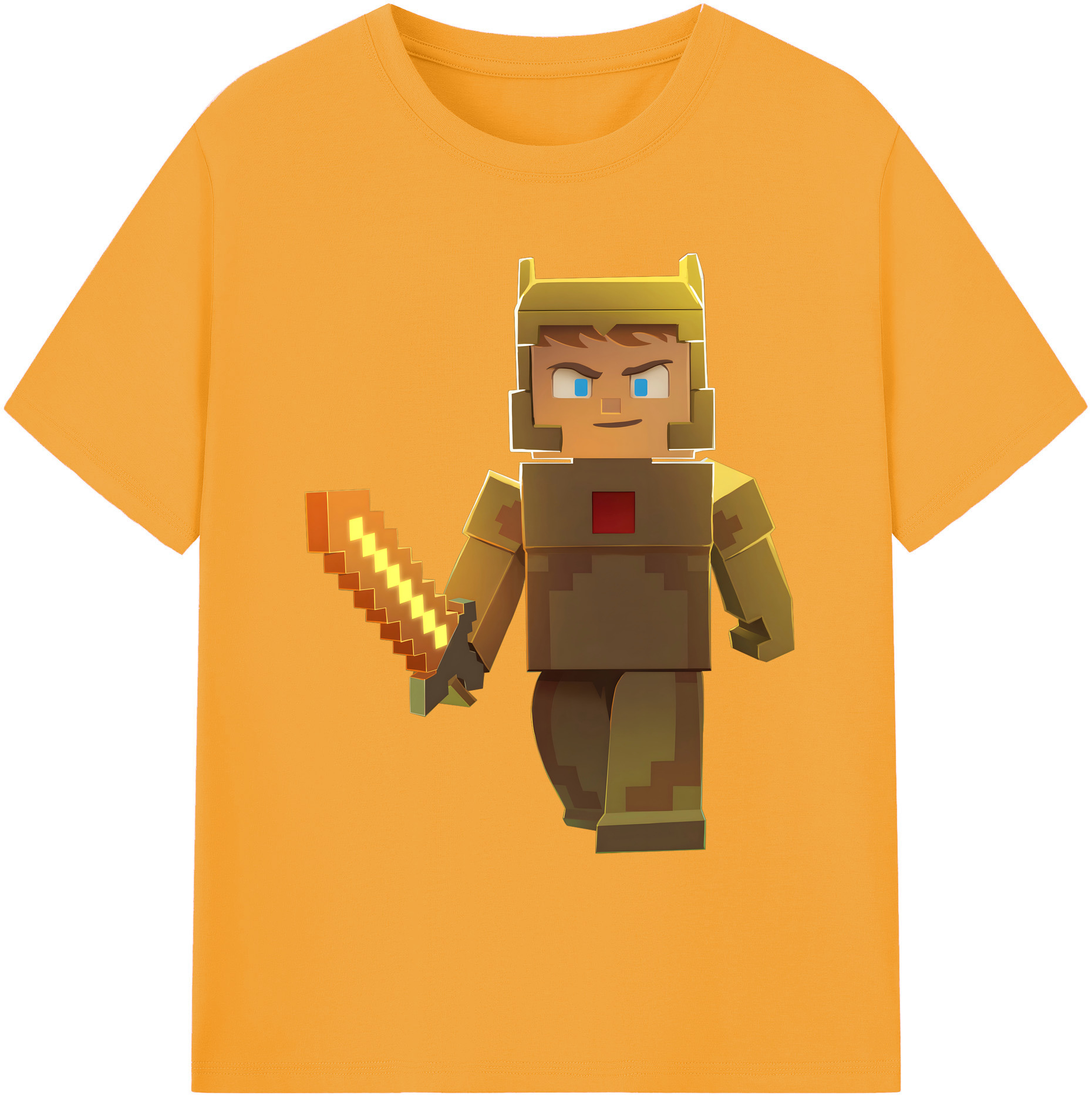 （画像用） マインクラフト ブロックの世界 Minecraft MC Block world 綿100％ メンズ半袖Tシャツ｜肌触りやわらか＆通気性