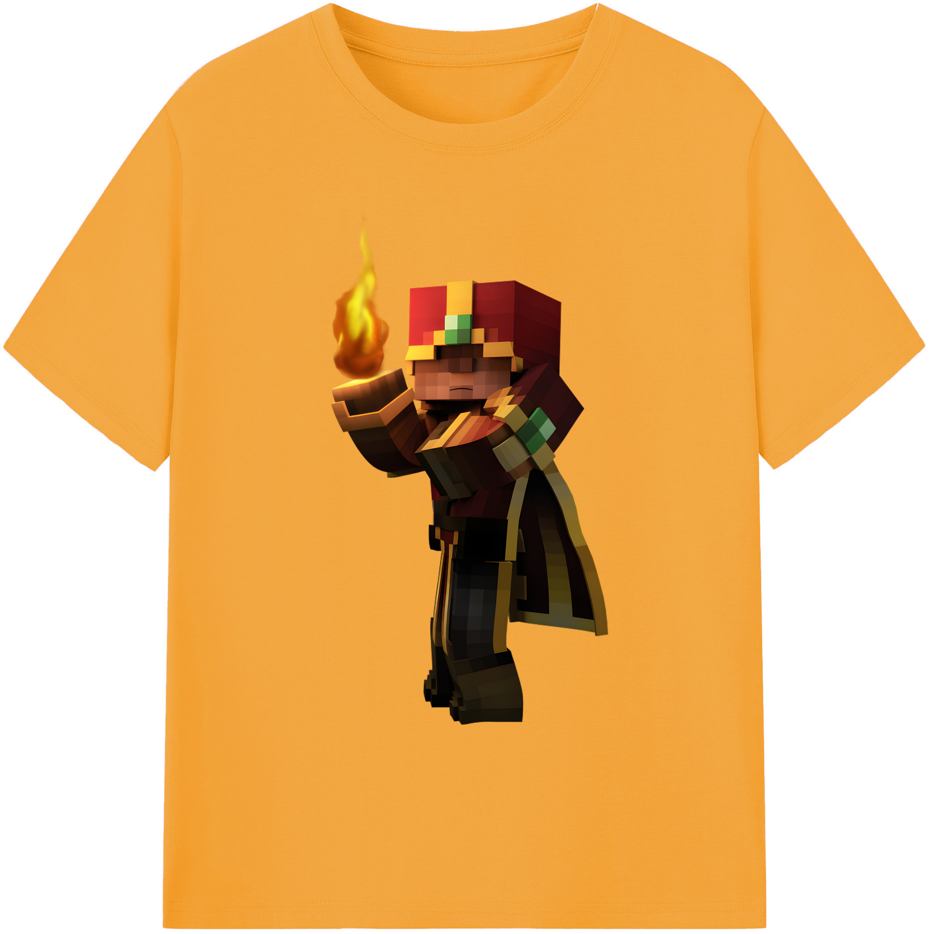 （画像用） マインクラフト ブロックの世界 Minecraft MC Block world 綿100％ メンズ半袖Tシャツ｜肌触りやわらか＆通気性