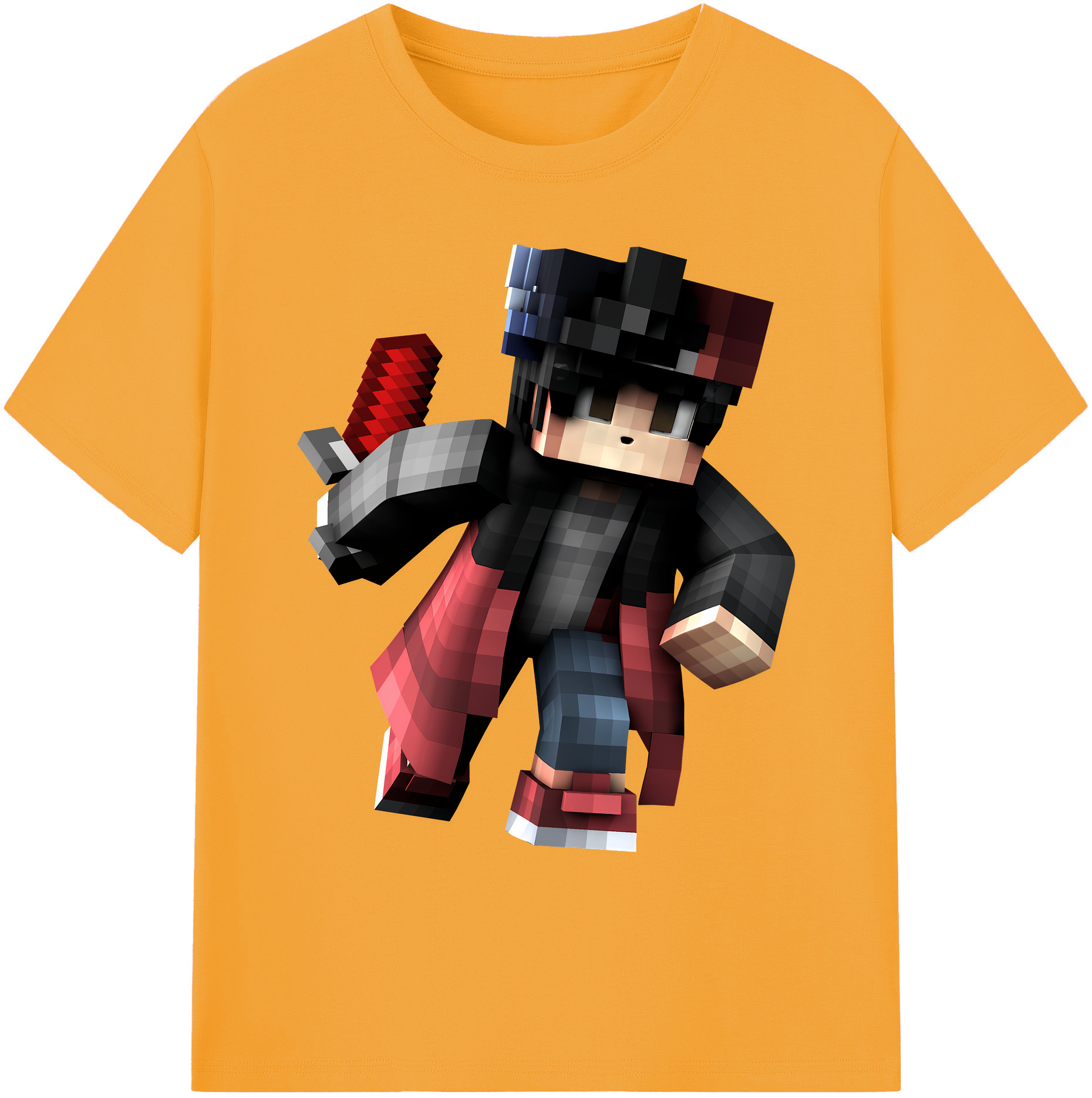 （画像用） マインクラフト ブロックの世界 Minecraft MC Block world 綿100％ メンズ半袖Tシャツ｜肌触りやわらか＆通気性