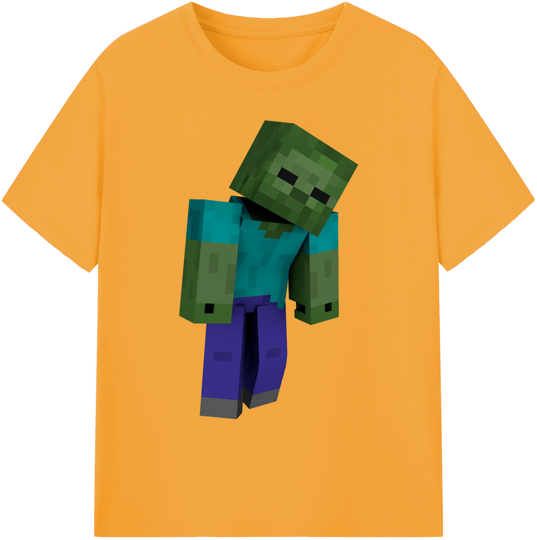 （画像用） マインクラフト ブロックの世界 Minecraft MC Block world 綿100％ メンズ半袖Tシャツ｜肌触りやわらか＆通気性