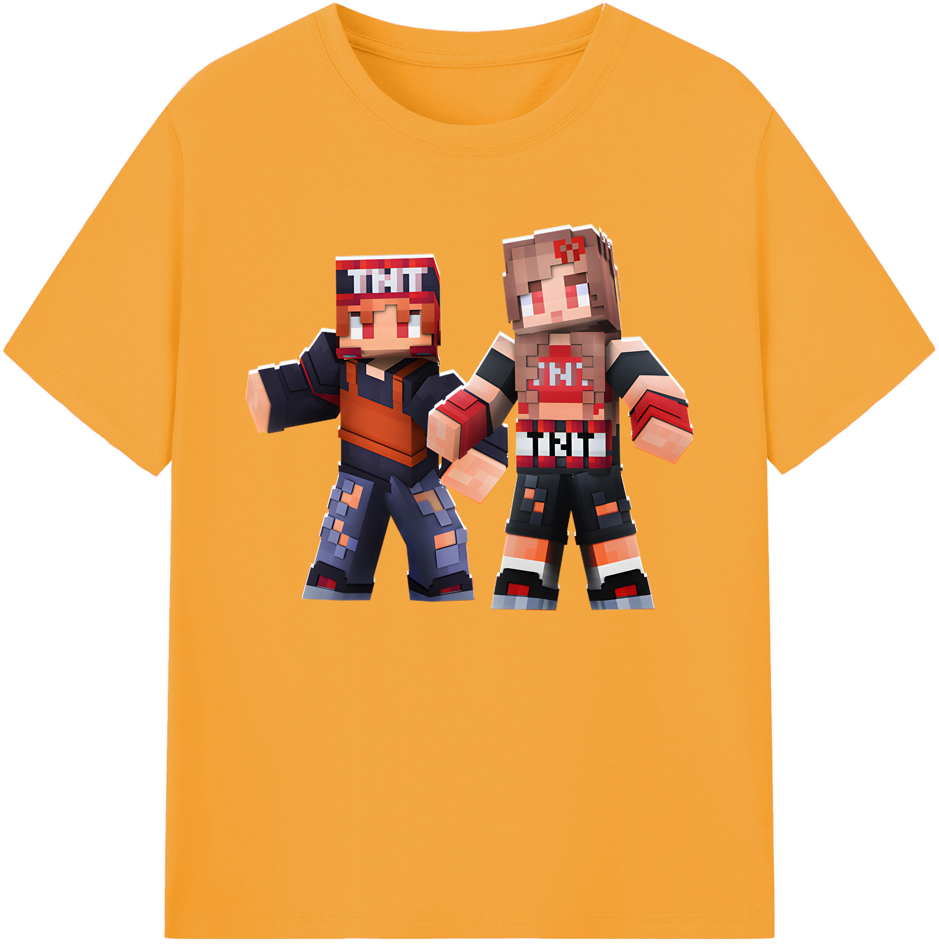 （画像用） マインクラフト ブロックの世界 Minecraft MC Block world 綿100％ メンズ半袖Tシャツ｜肌触りやわらか＆通気性