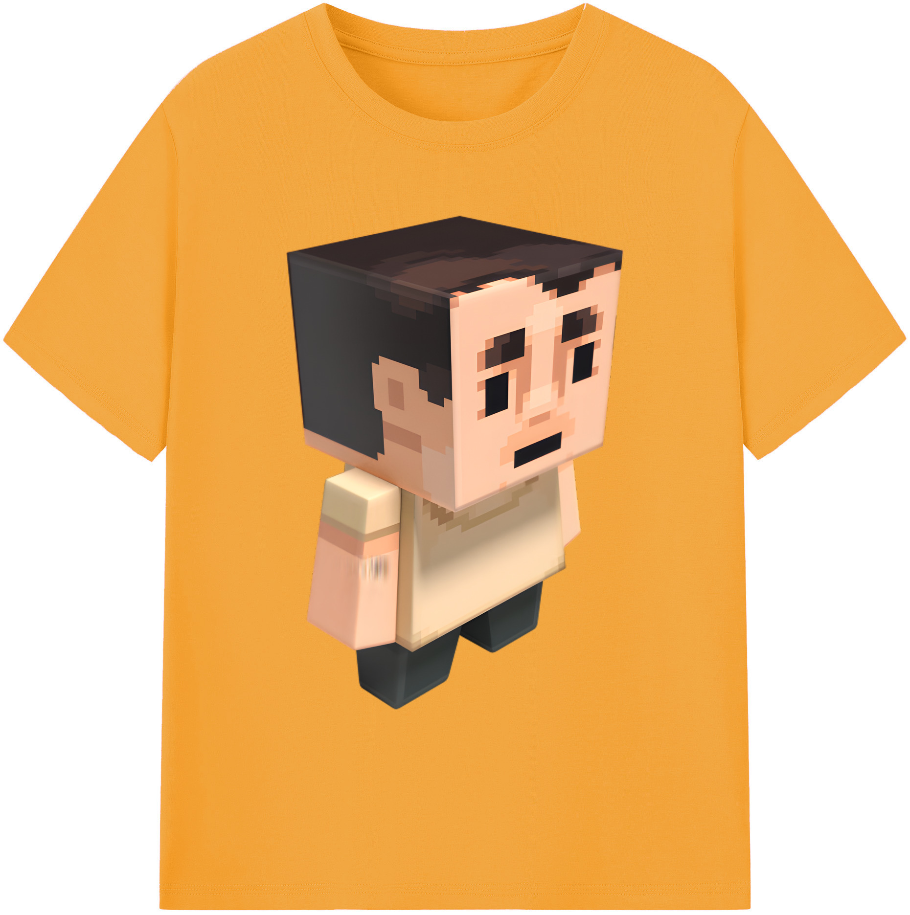 （画像用） マインクラフト ブロックの世界 Minecraft MC Block world 綿100％ メンズ半袖Tシャツ｜肌触りやわらか＆通気性