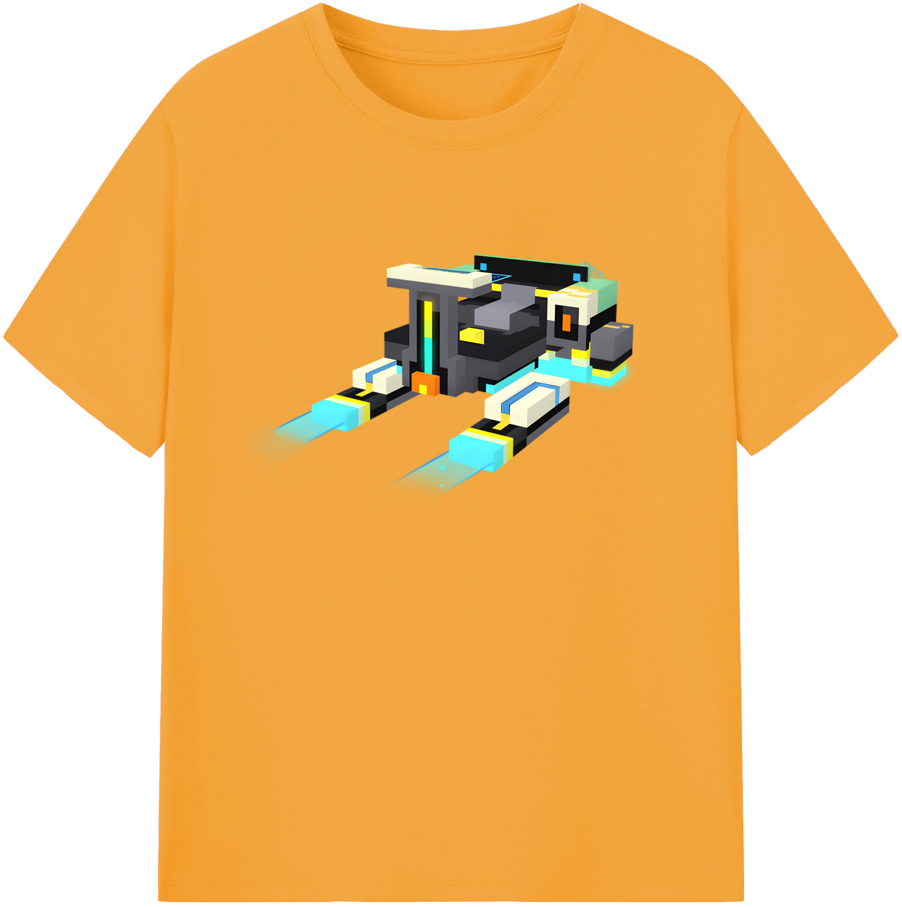 （画像用） マインクラフト ブロックの世界 Minecraft MC Block world 綿100％ メンズ半袖Tシャツ｜肌触りやわらか＆通気性