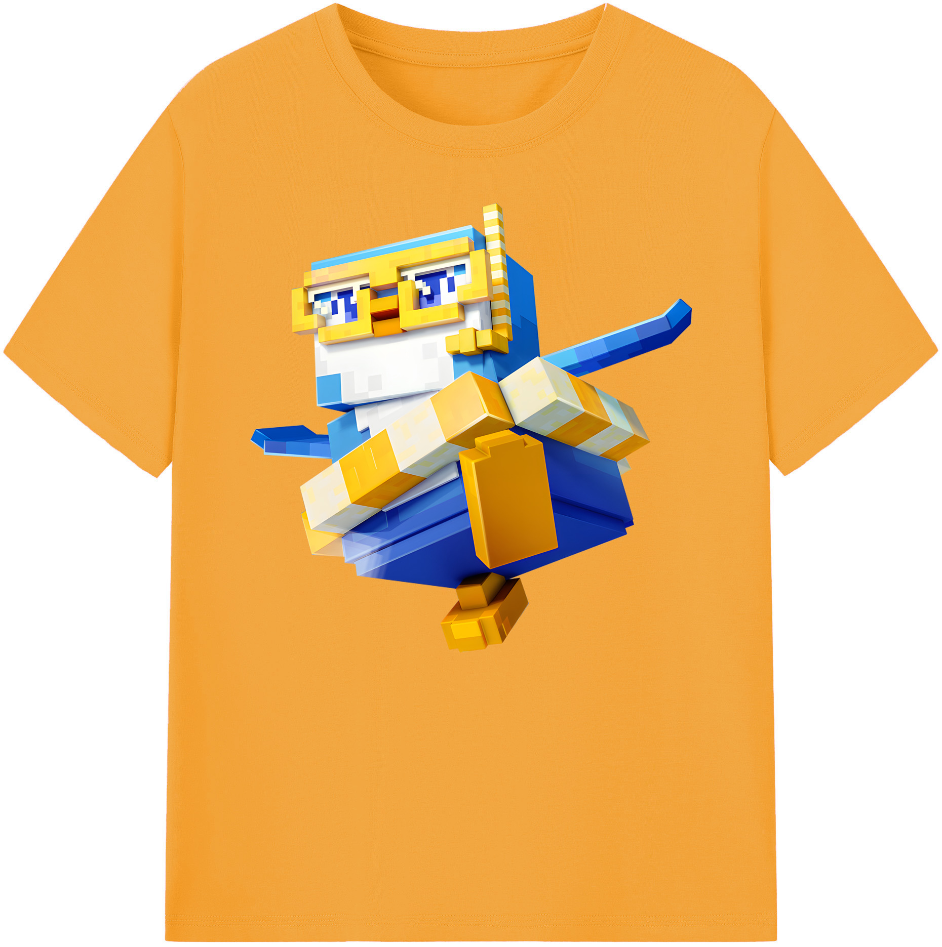 （画像用） マインクラフト ブロックの世界 Minecraft MC Block world 綿100％ メンズ半袖Tシャツ｜肌触りやわらか＆通気性