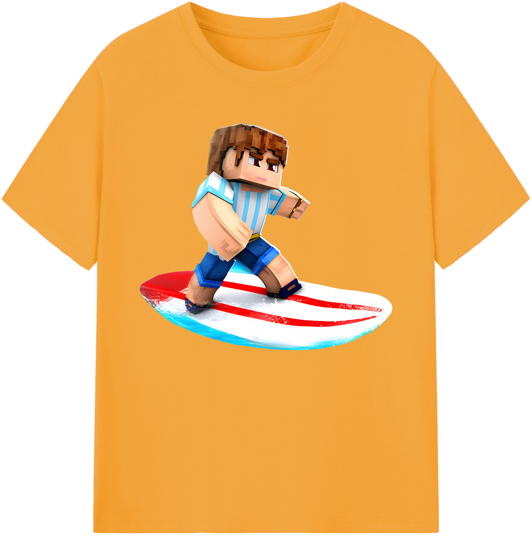 （画像用） マインクラフト ブロックの世界 Minecraft MC Block world 綿100％ メンズ半袖Tシャツ｜肌触りやわらか＆通気性
