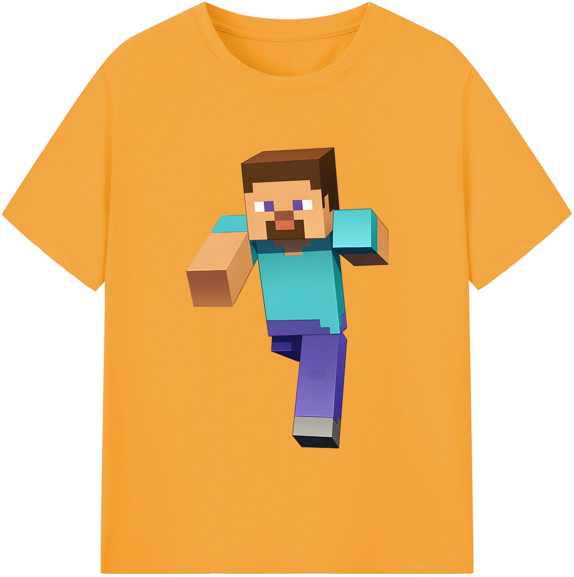 （画像用） マインクラフト ブロックの世界 Minecraft MC Block world 綿100％ メンズ半袖Tシャツ｜肌触りやわらか＆通気性