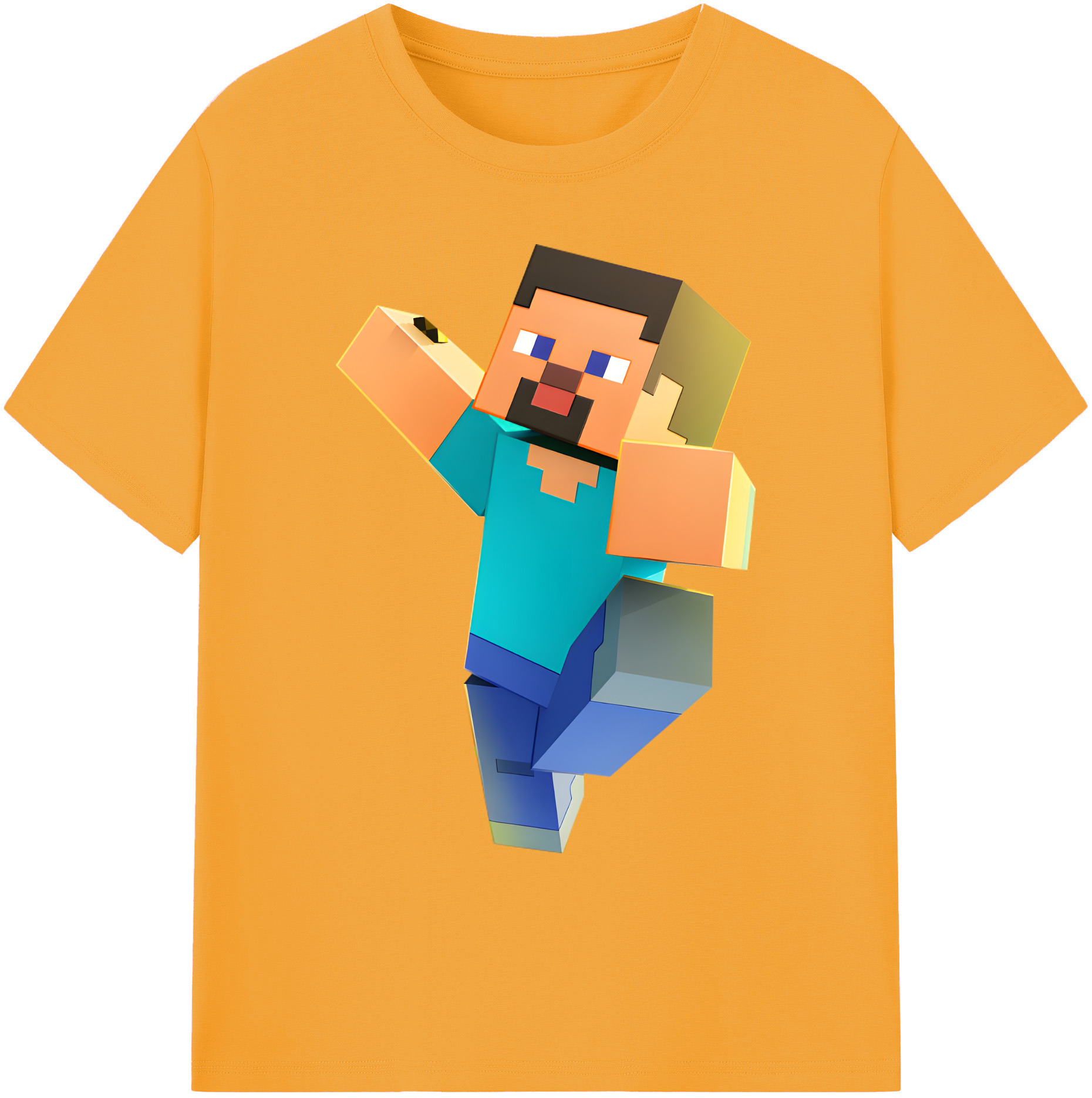 （画像用） マインクラフト ブロックの世界 Minecraft MC Block world 綿100％ メンズ半袖Tシャツ｜肌触りやわらか＆通気性