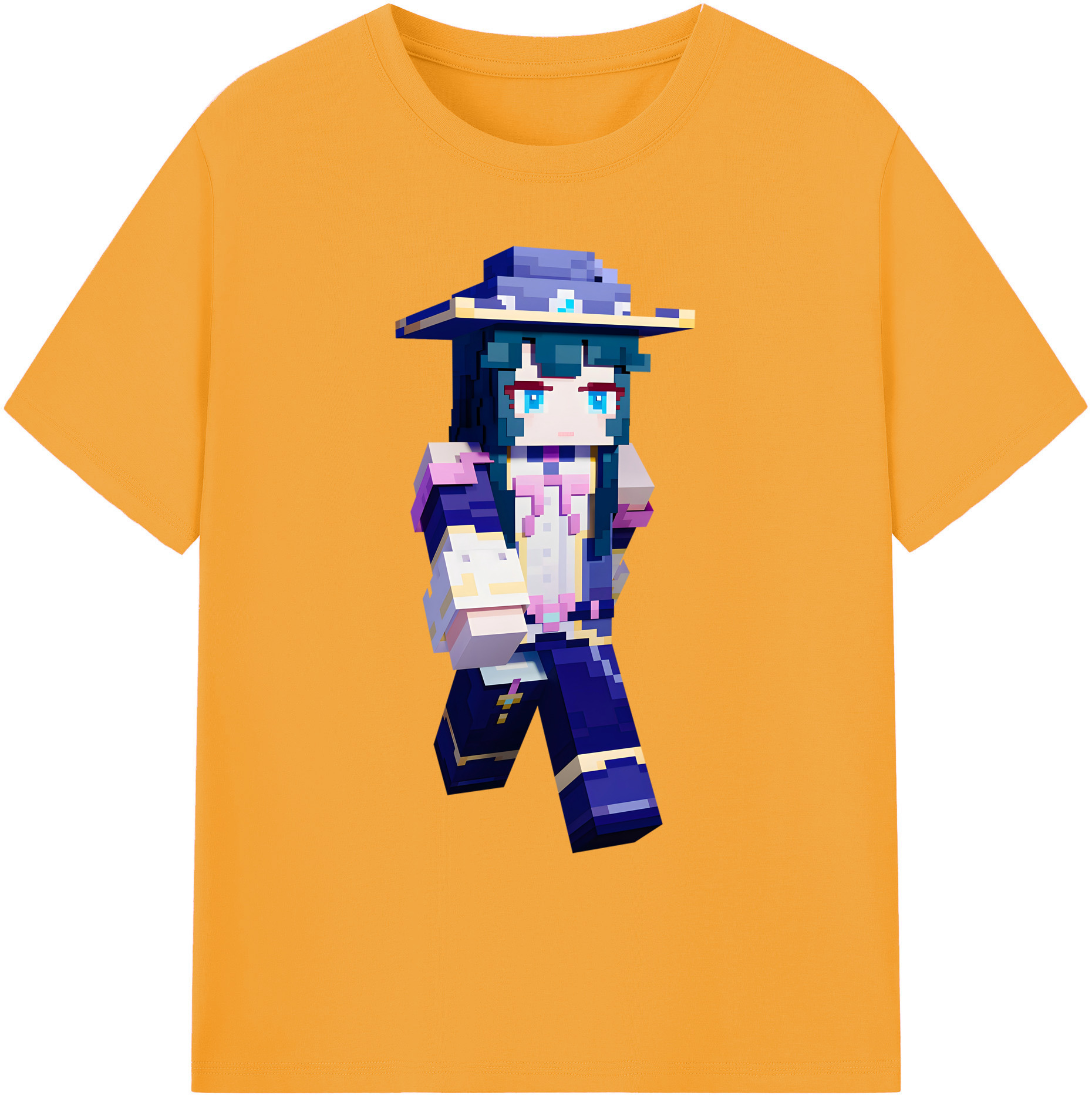 （画像用） マインクラフト ブロックの世界 Minecraft MC Block world 綿100％ メンズ半袖Tシャツ｜肌触りやわらか＆通気性