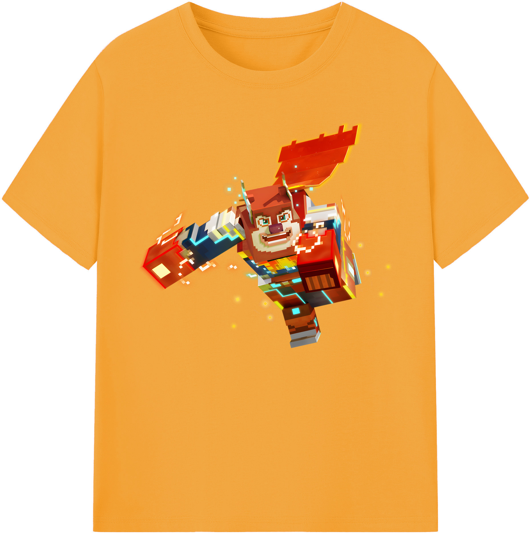 （画像用） マインクラフト ブロックの世界 Minecraft MC Block world 綿100％ メンズ半袖Tシャツ｜肌触りやわらか＆通気性
