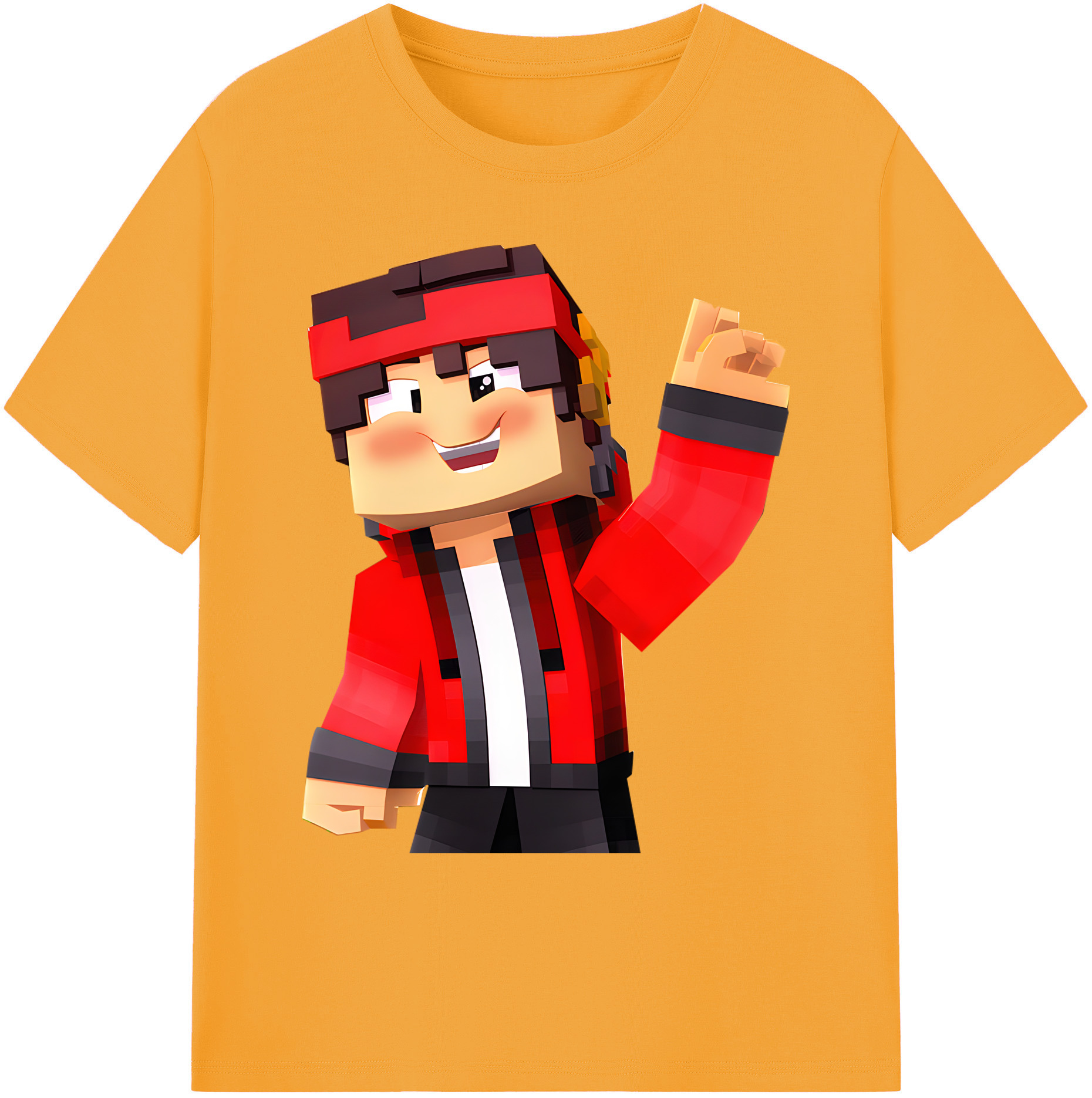（画像用） マインクラフト ブロックの世界 Minecraft MC Block world 綿100％ メンズ半袖Tシャツ｜肌触りやわらか＆通気性