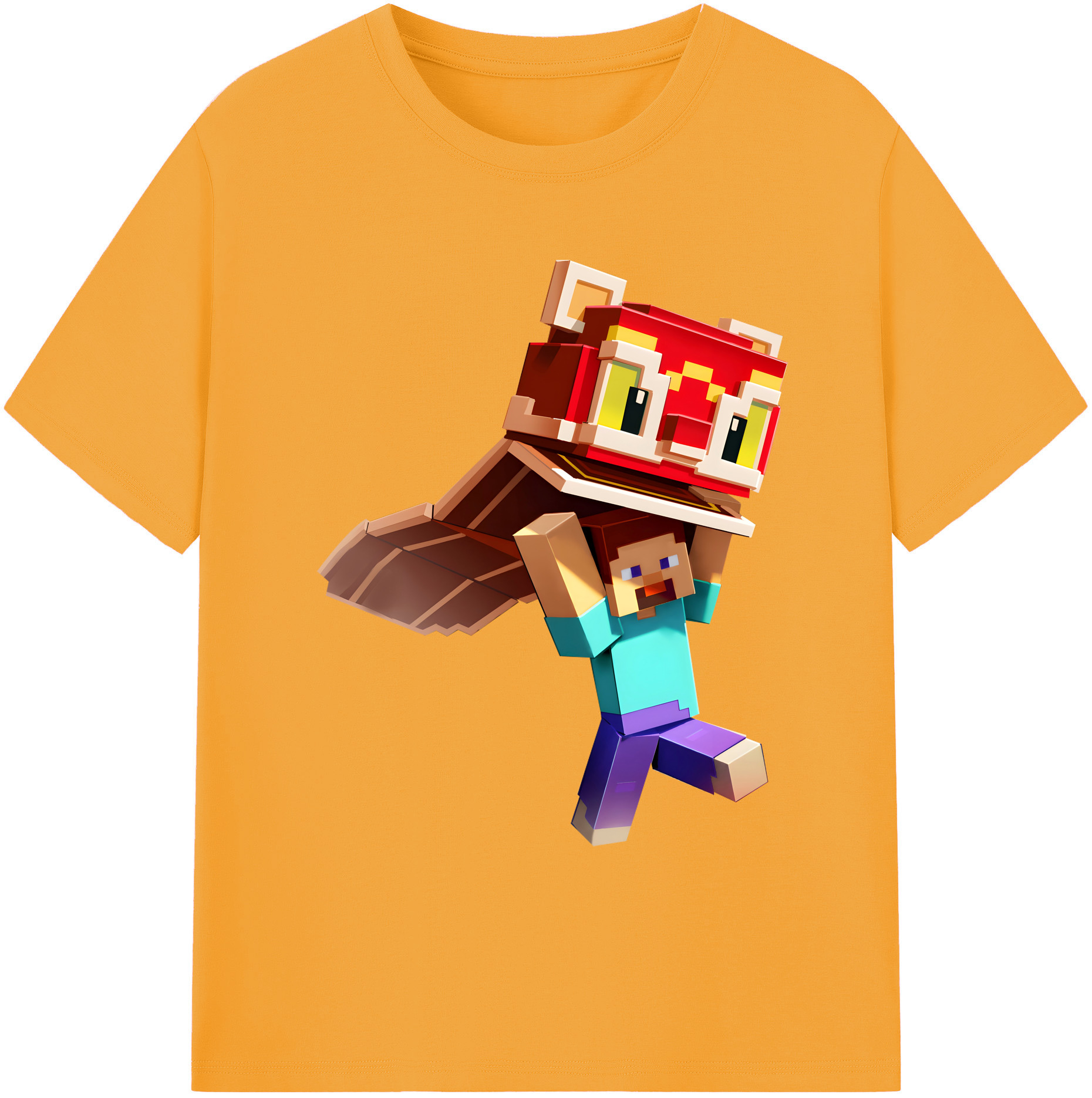 （画像用） マインクラフト ブロックの世界 Minecraft MC Block world 綿100％ メンズ半袖Tシャツ｜肌触りやわらか＆通気性