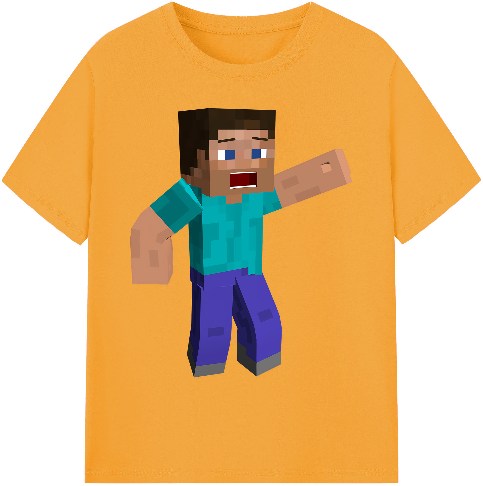 （画像用） マインクラフト ブロックの世界 Minecraft MC Block world 綿100％ メンズ半袖Tシャツ｜肌触りやわらか＆通気性