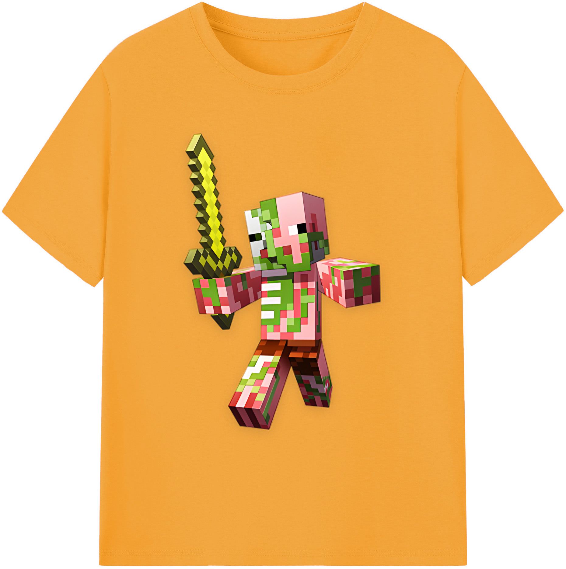 （画像用） マインクラフト ブロックの世界 Minecraft MC Block world 綿100％ メンズ半袖Tシャツ｜肌触りやわらか＆通気性