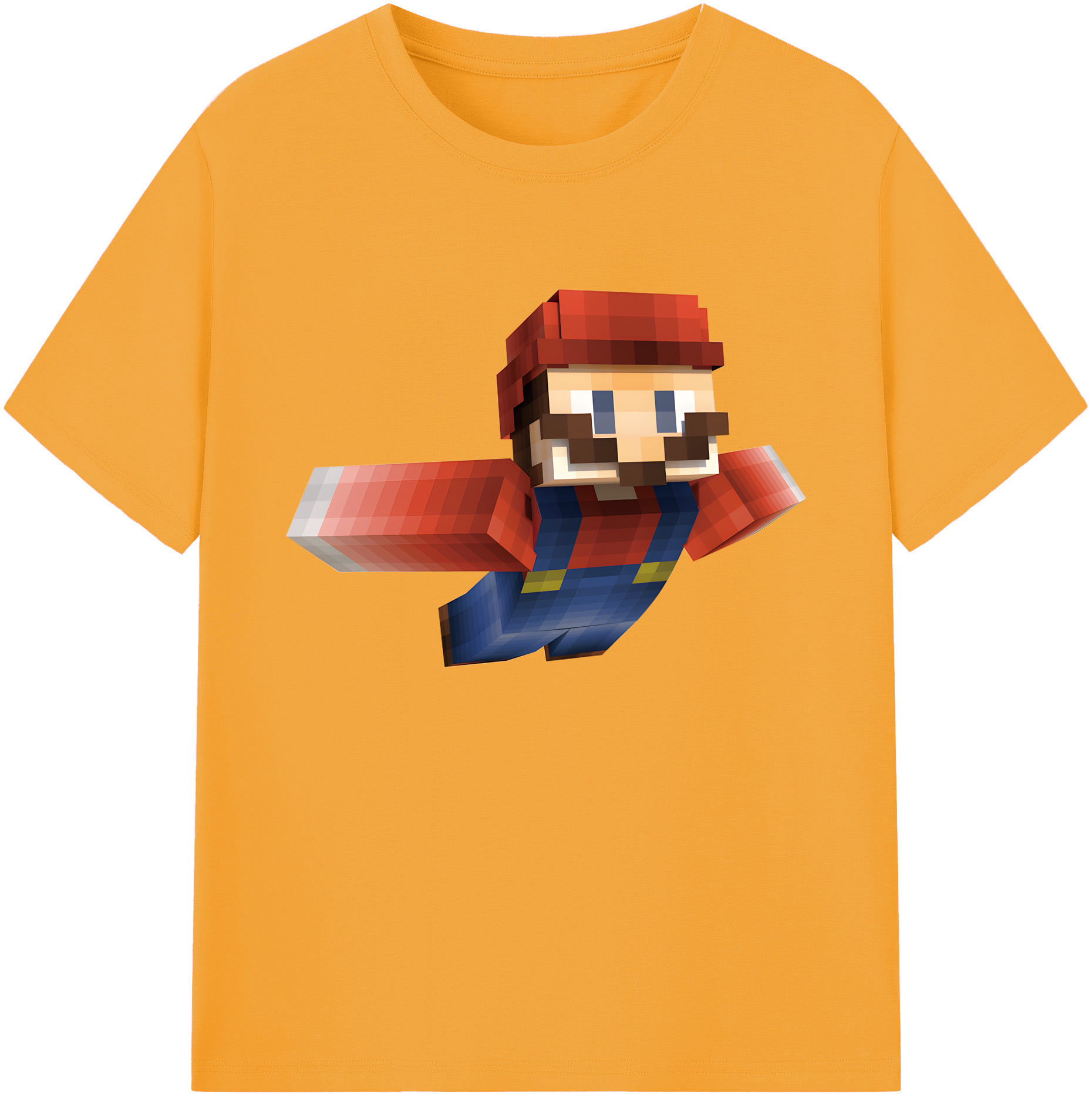 （画像用） マインクラフト ブロックの世界 Minecraft MC Block world 綿100％ メンズ半袖Tシャツ｜肌触りやわらか＆通気性