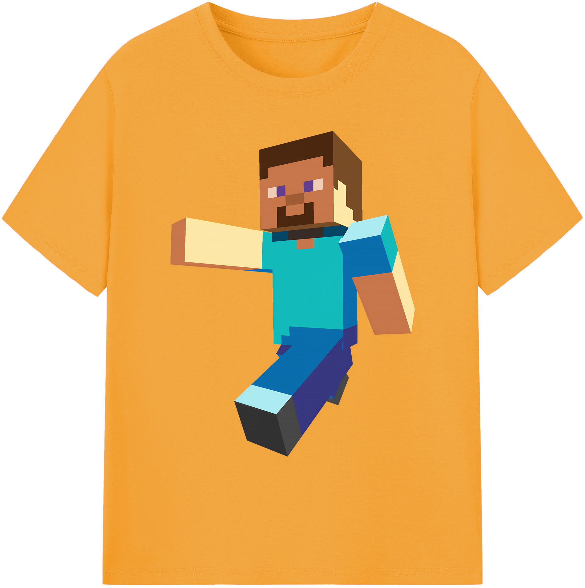 （画像用） マインクラフト ブロックの世界 Minecraft MC Block world 綿100％ メンズ半袖Tシャツ｜肌触りやわらか＆通気性