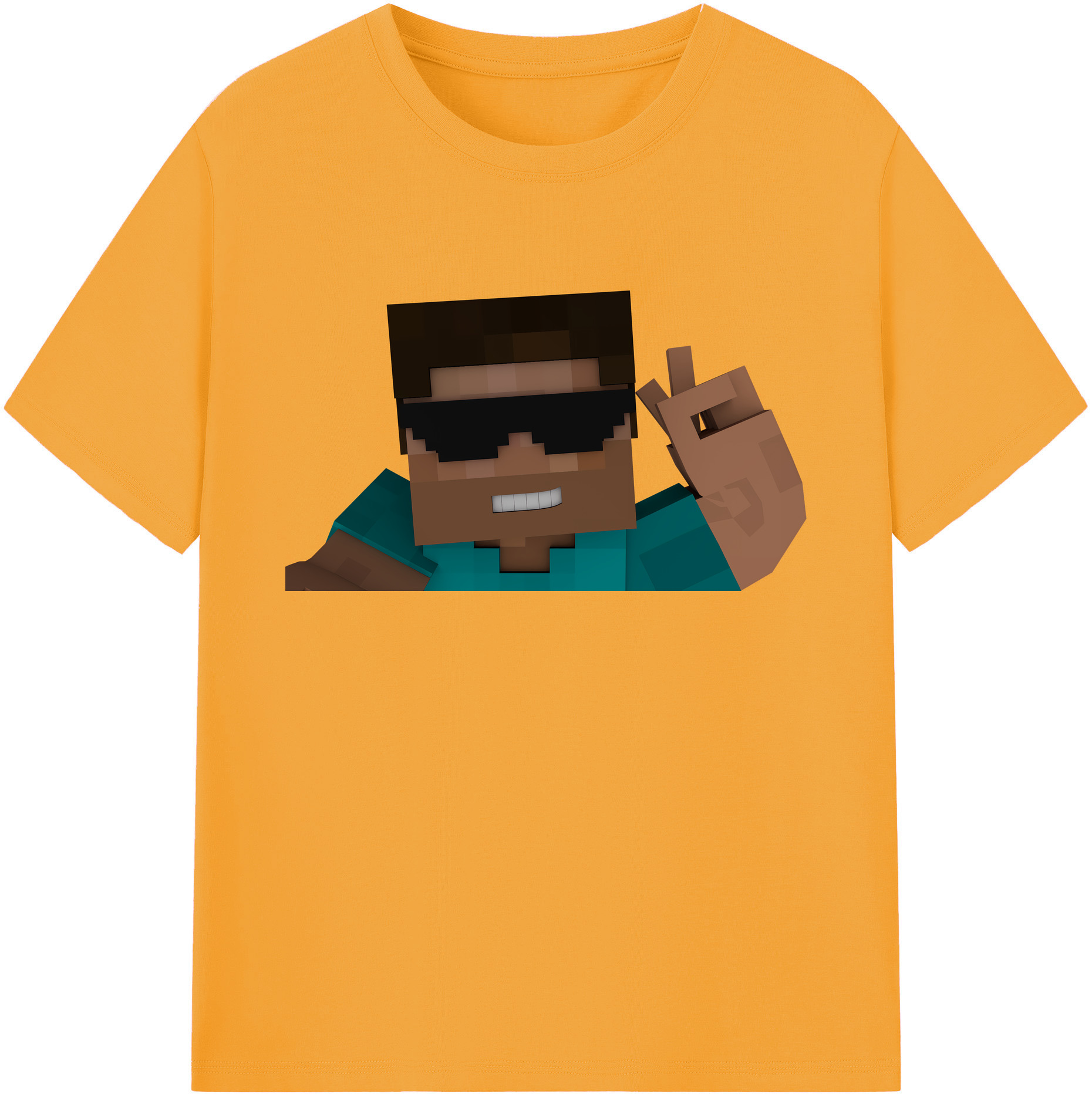 （画像用） マインクラフト ブロックの世界 Minecraft MC Block world 綿100％ メンズ半袖Tシャツ｜肌触りやわらか＆通気性
