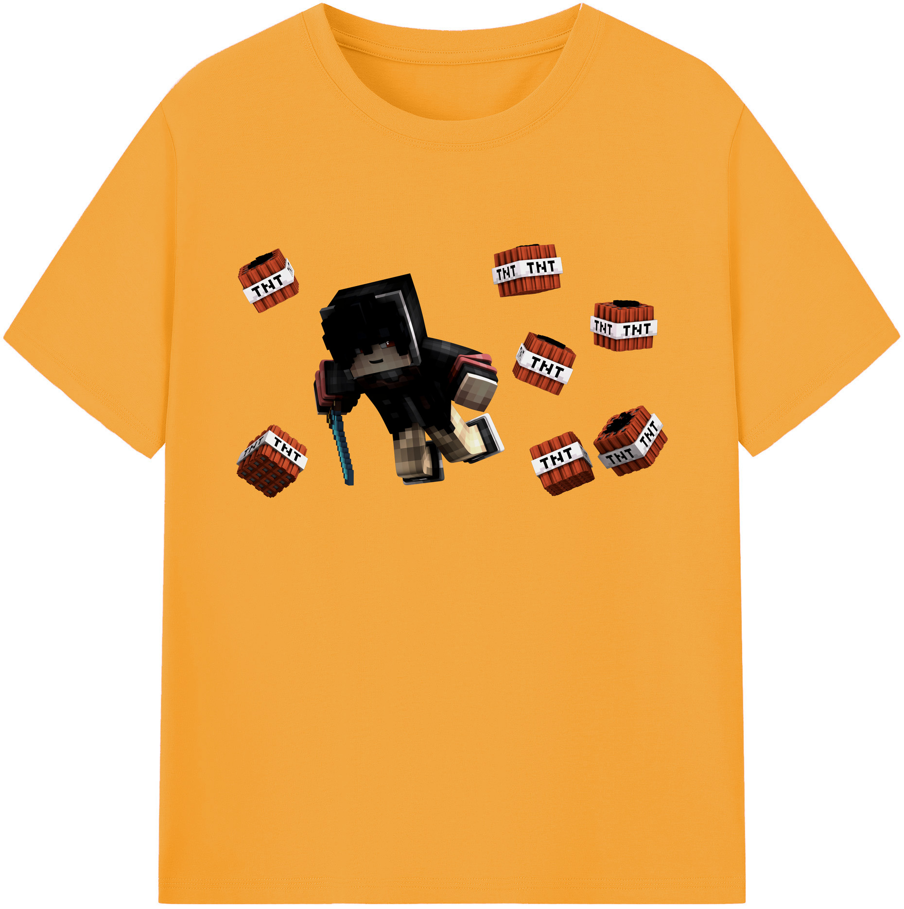 （画像用） マインクラフト ブロックの世界 Minecraft MC Block world 綿100％ メンズ半袖Tシャツ｜肌触りやわらか＆通気性