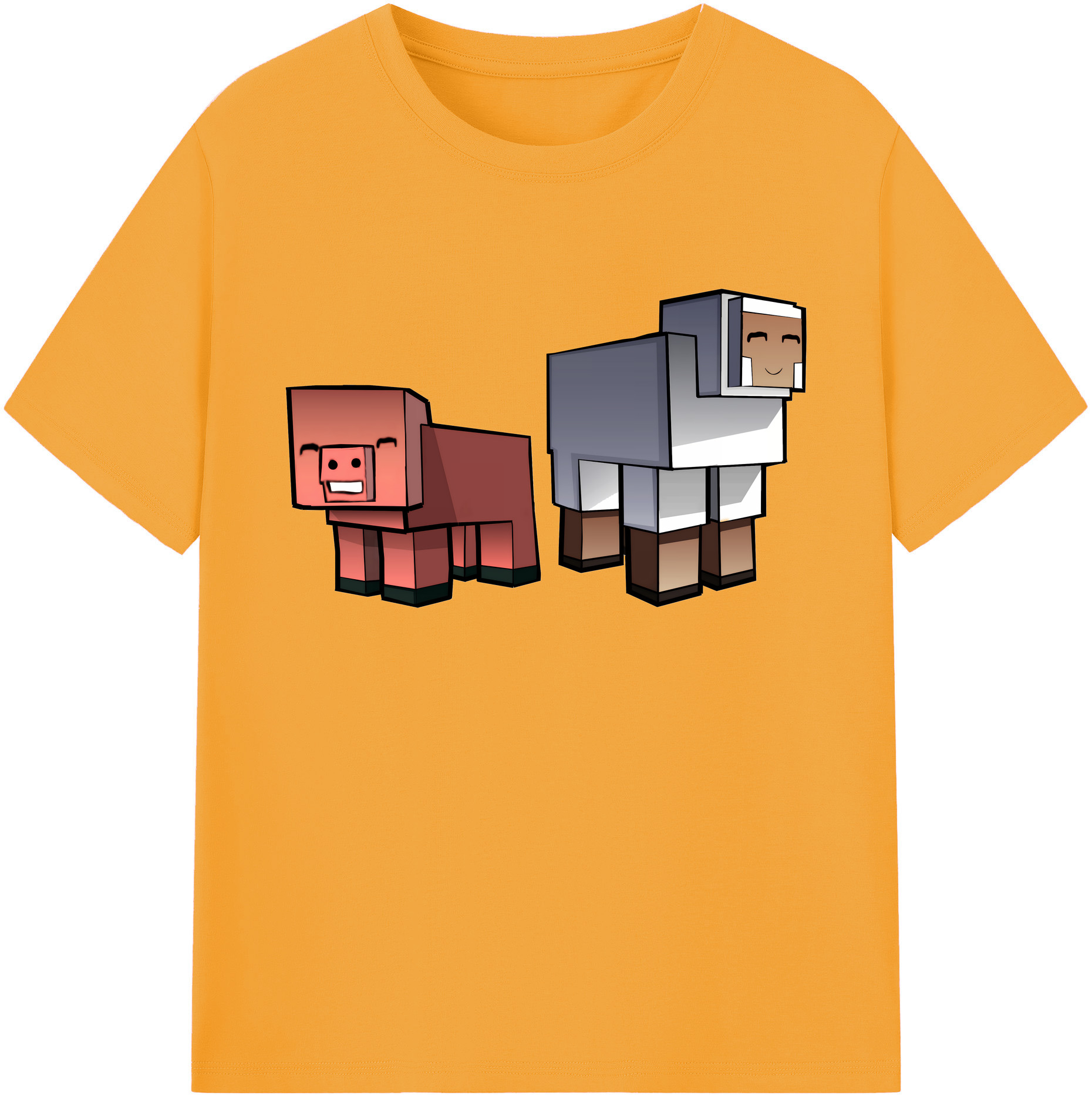 （画像用） マインクラフト ブロックの世界 Minecraft MC Block world 綿100％ メンズ半袖Tシャツ｜肌触りやわらか＆通気性