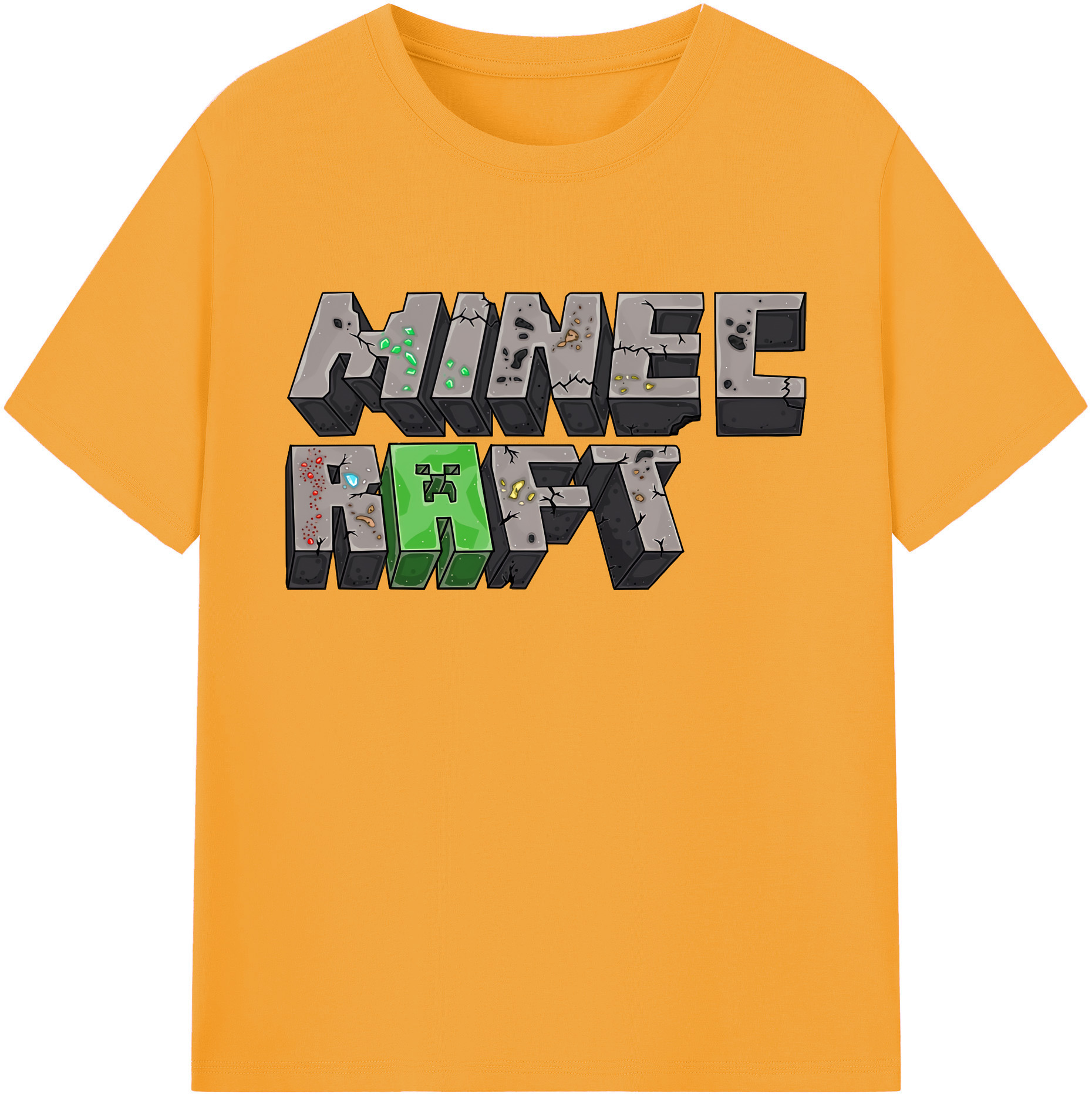 （画像用） マインクラフト ブロックの世界 Minecraft MC Block world 綿100％ メンズ半袖Tシャツ｜肌触りやわらか＆通気性