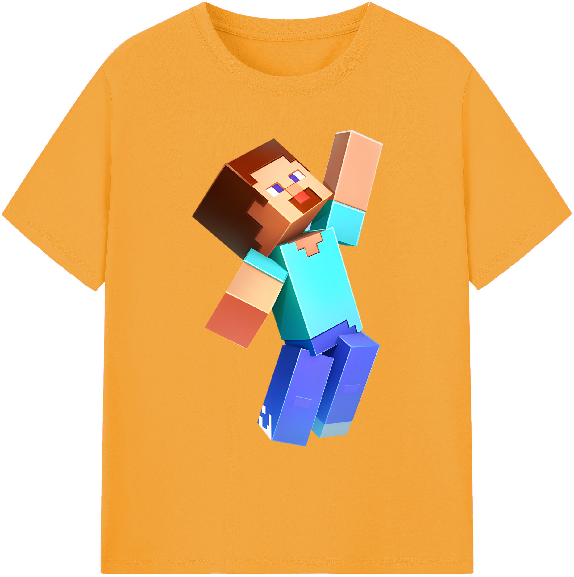 （画像用） マインクラフト ブロックの世界 Minecraft MC Block world 綿100％ メンズ半袖Tシャツ｜肌触りやわらか＆通気性