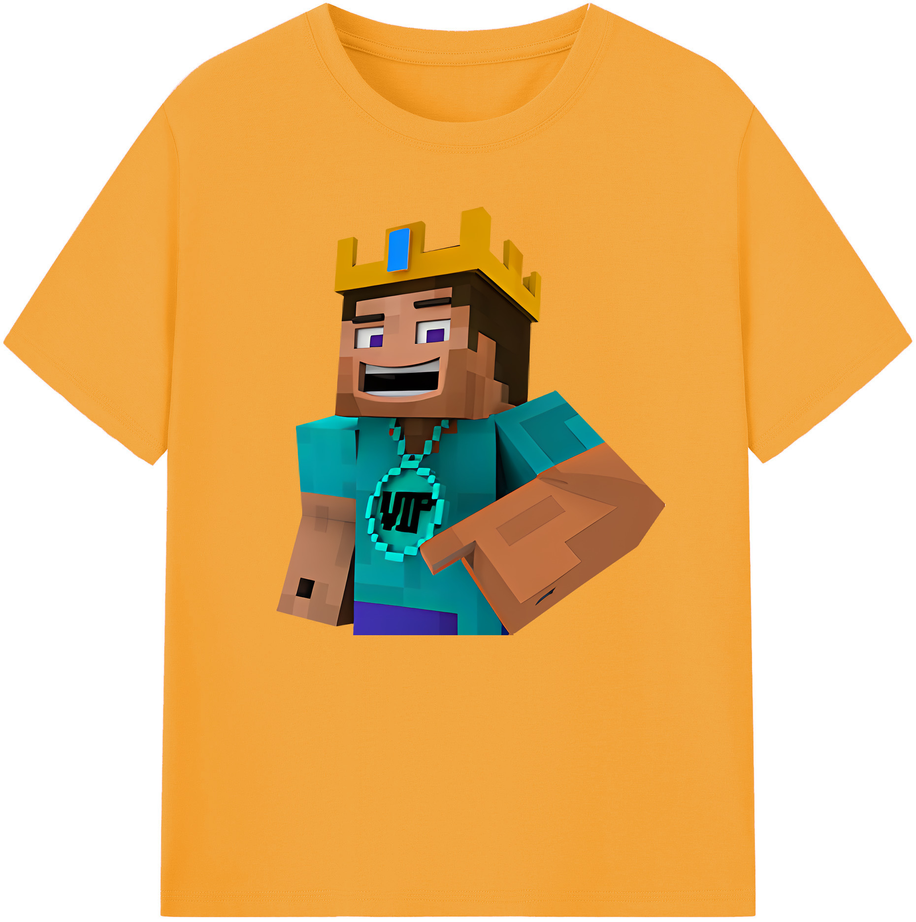 （画像用） マインクラフト ブロックの世界 Minecraft MC Block world 綿100％ メンズ半袖Tシャツ｜肌触りやわらか＆通気性