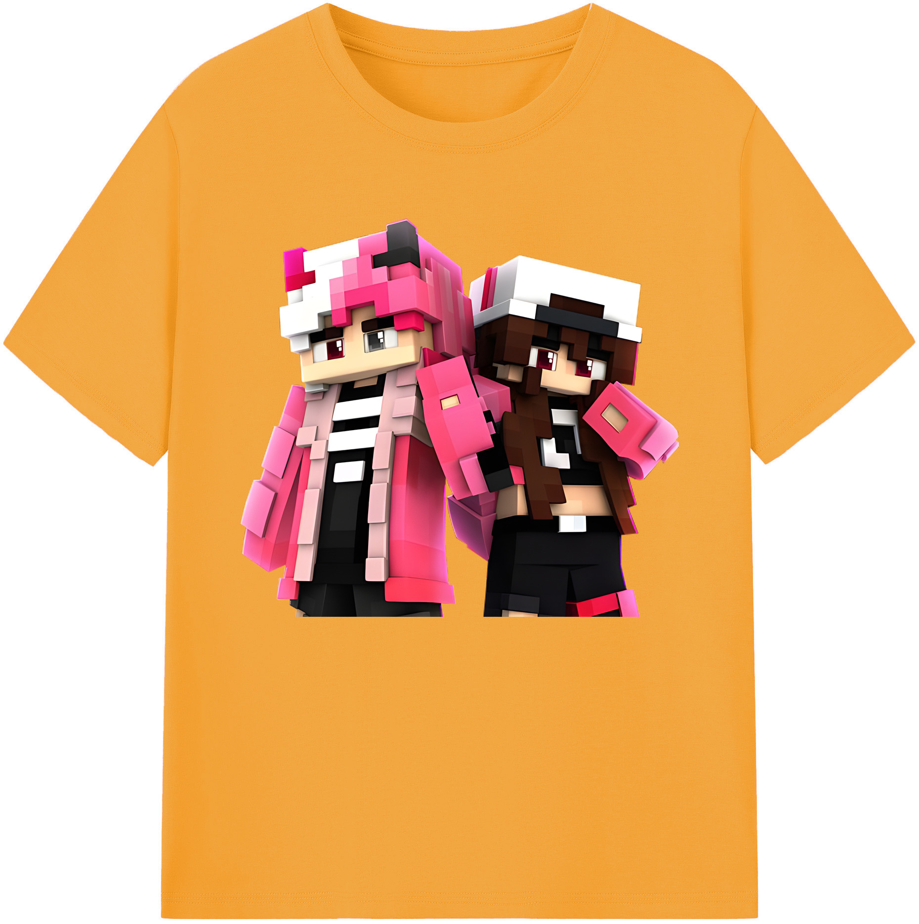 （画像用） マインクラフト ブロックの世界 Minecraft MC Block world 綿100％ メンズ半袖Tシャツ｜肌触りやわらか＆通気性