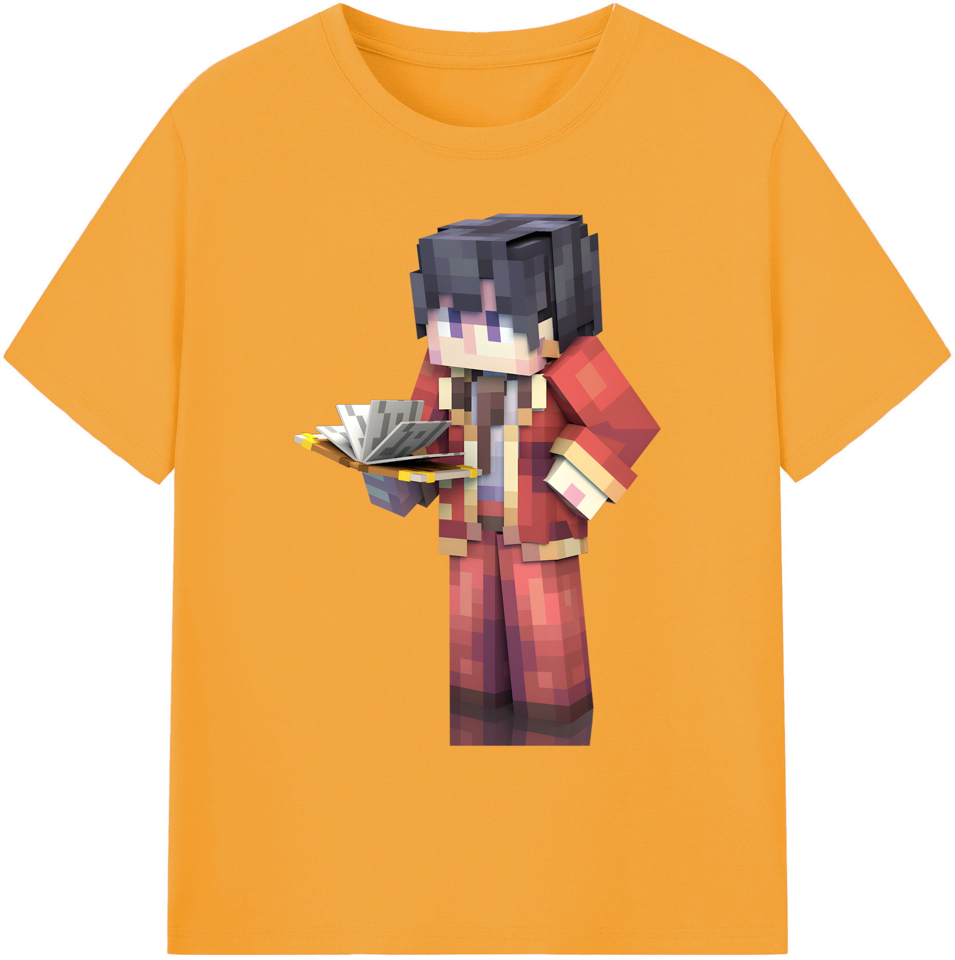 （画像用） マインクラフト ブロックの世界 Minecraft MC Block world 綿100％ メンズ半袖Tシャツ｜肌触りやわらか＆通気性